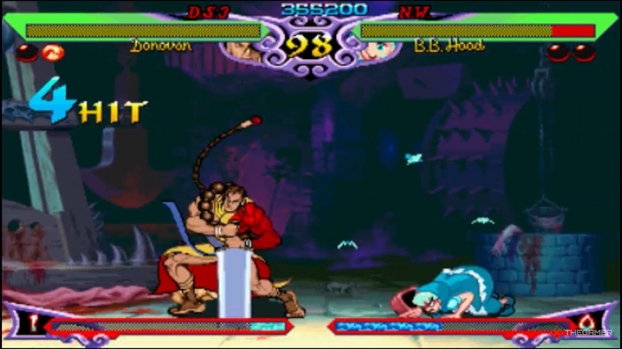 Darkstalker Chronicle is a chaos tower on PSP, showing Donovan Fight Bb Good.