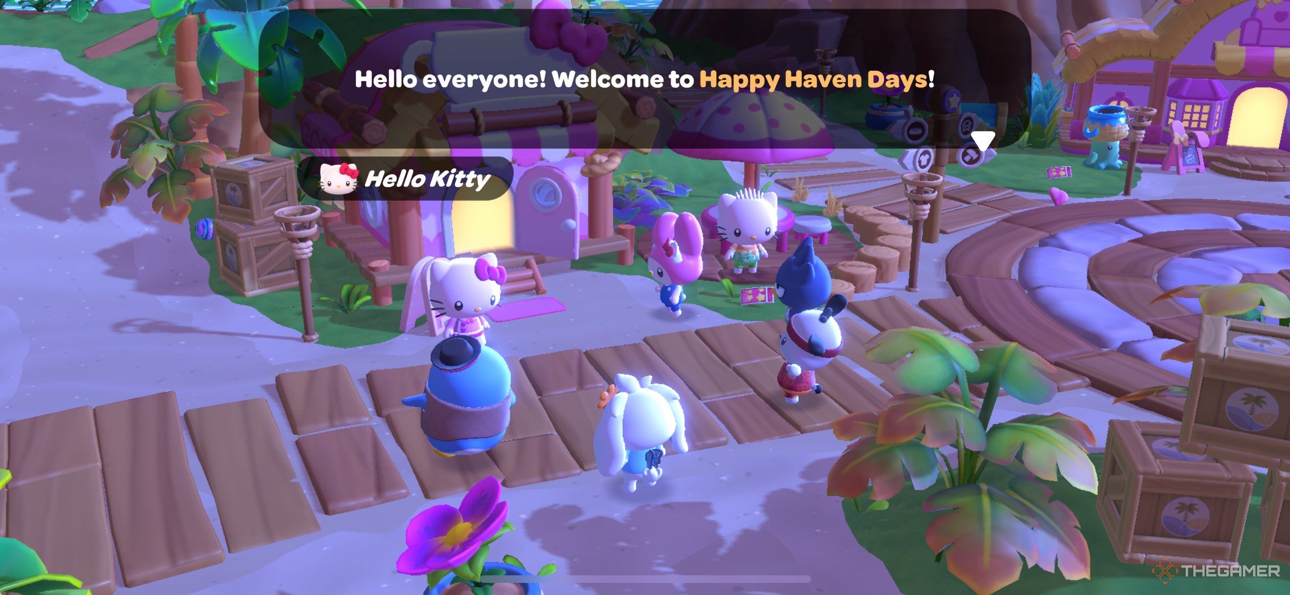 A player about to start Happy Haven Days in Hello Kitty Island Adventure.