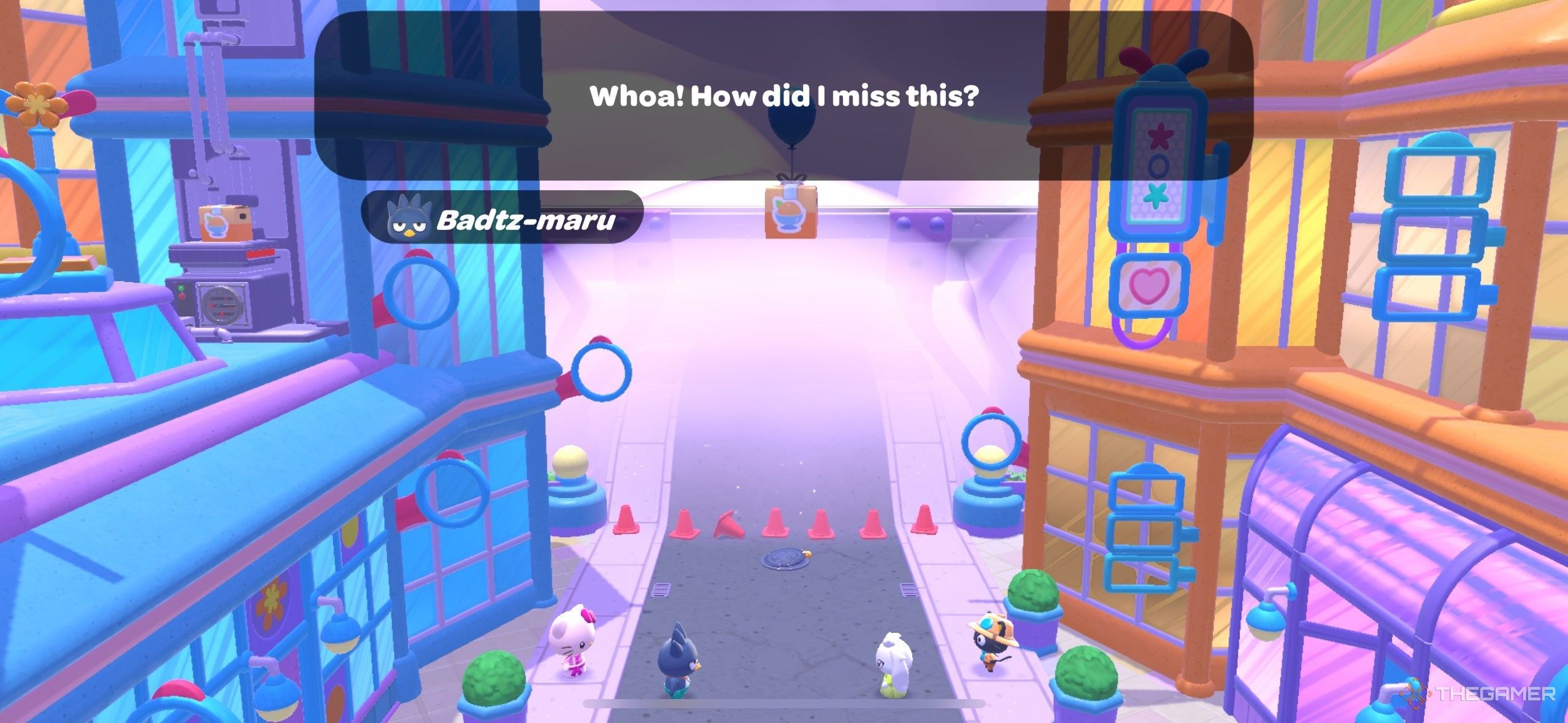 A player looking into the fog in Hello Kitty Island Adventure.
