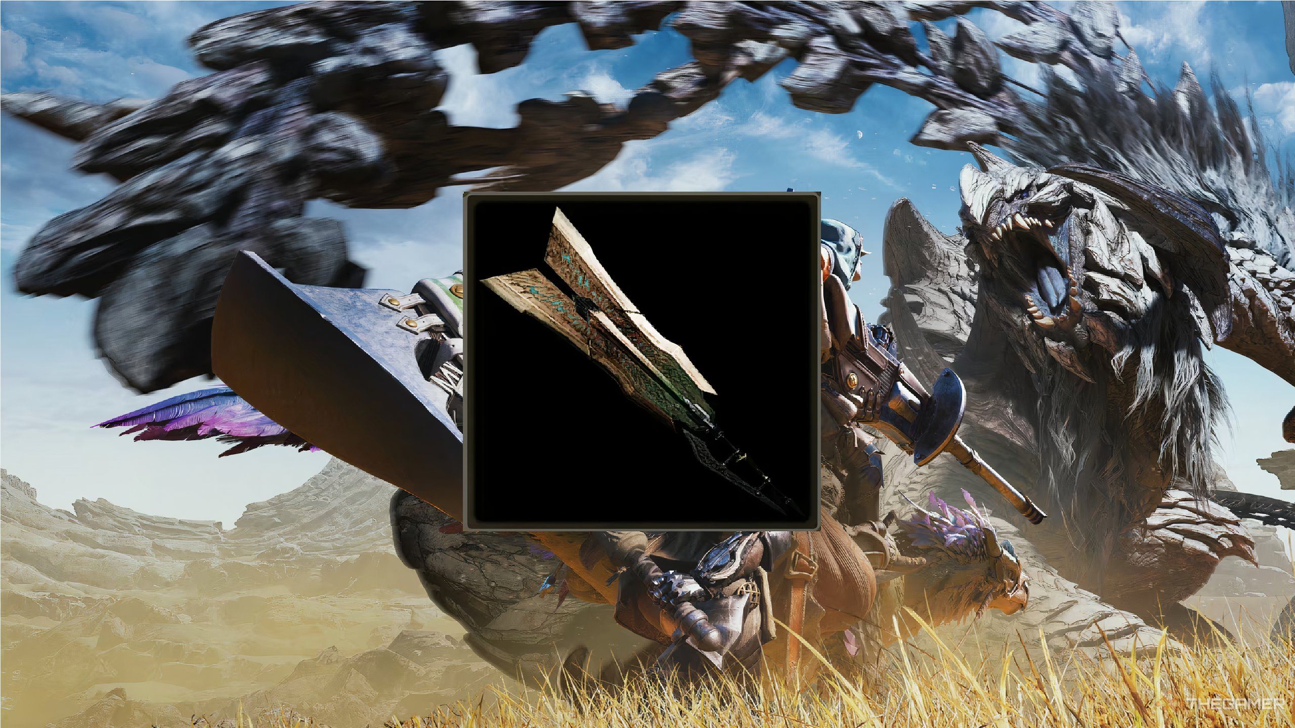 A preview image of preicipice metallam from monster hunter wilds.