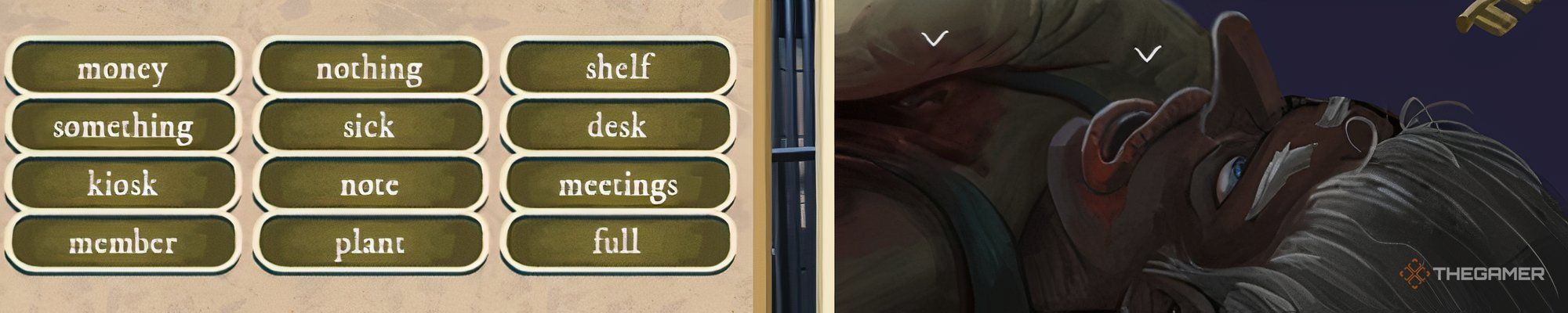 A word wall and the dead kennelmaster in The Rise of the Golden Idol.