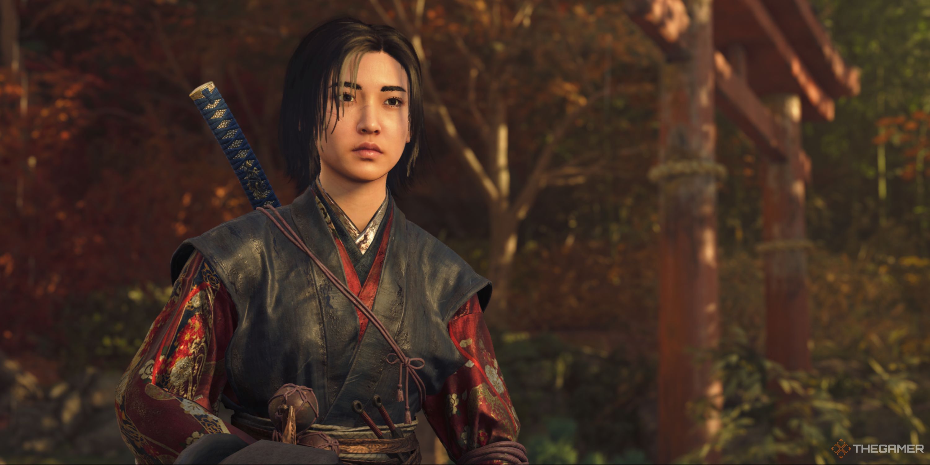 AC Shadows cutscene featuring naoe.