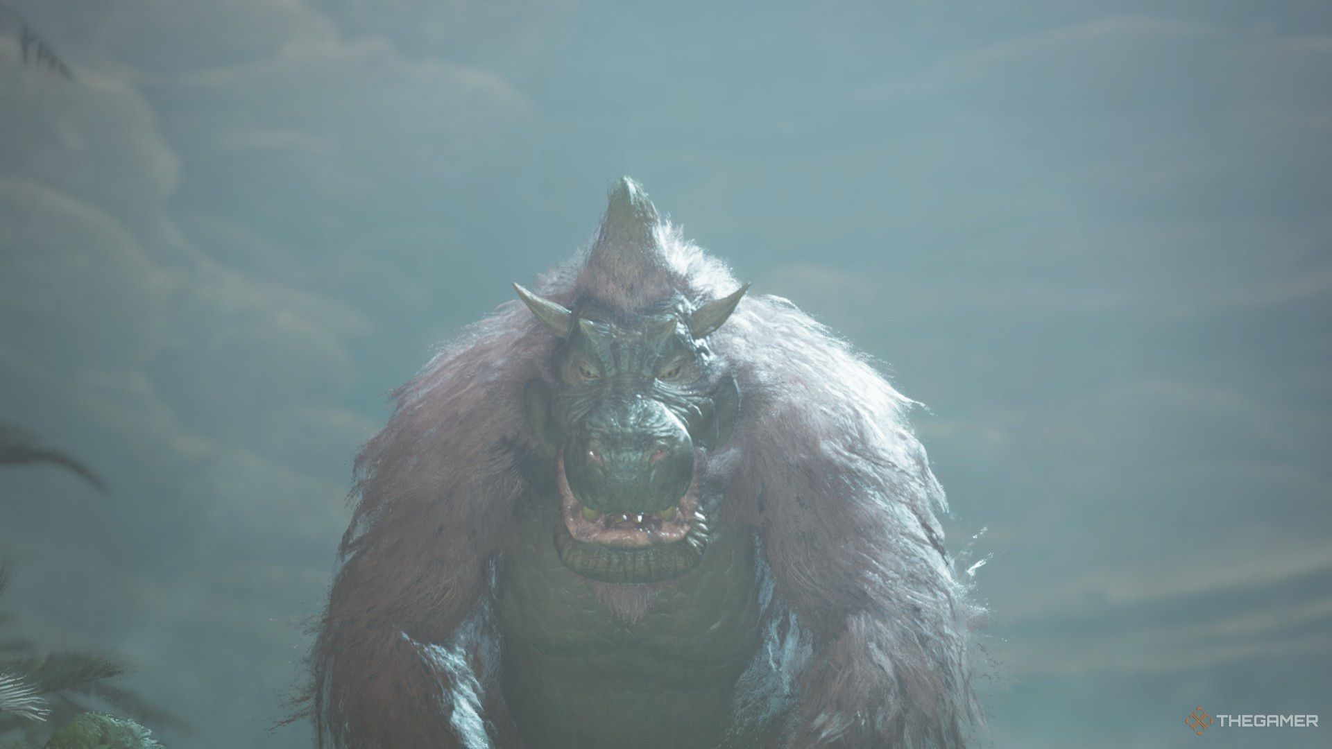 An ape-like monster in Monster Hunter Wilds.