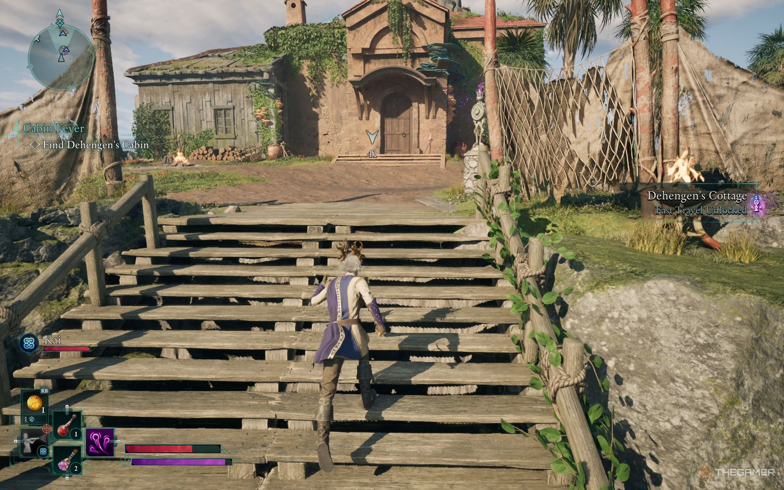 The Envoy is running up the stairs to Dehengen&rsquo;s house.