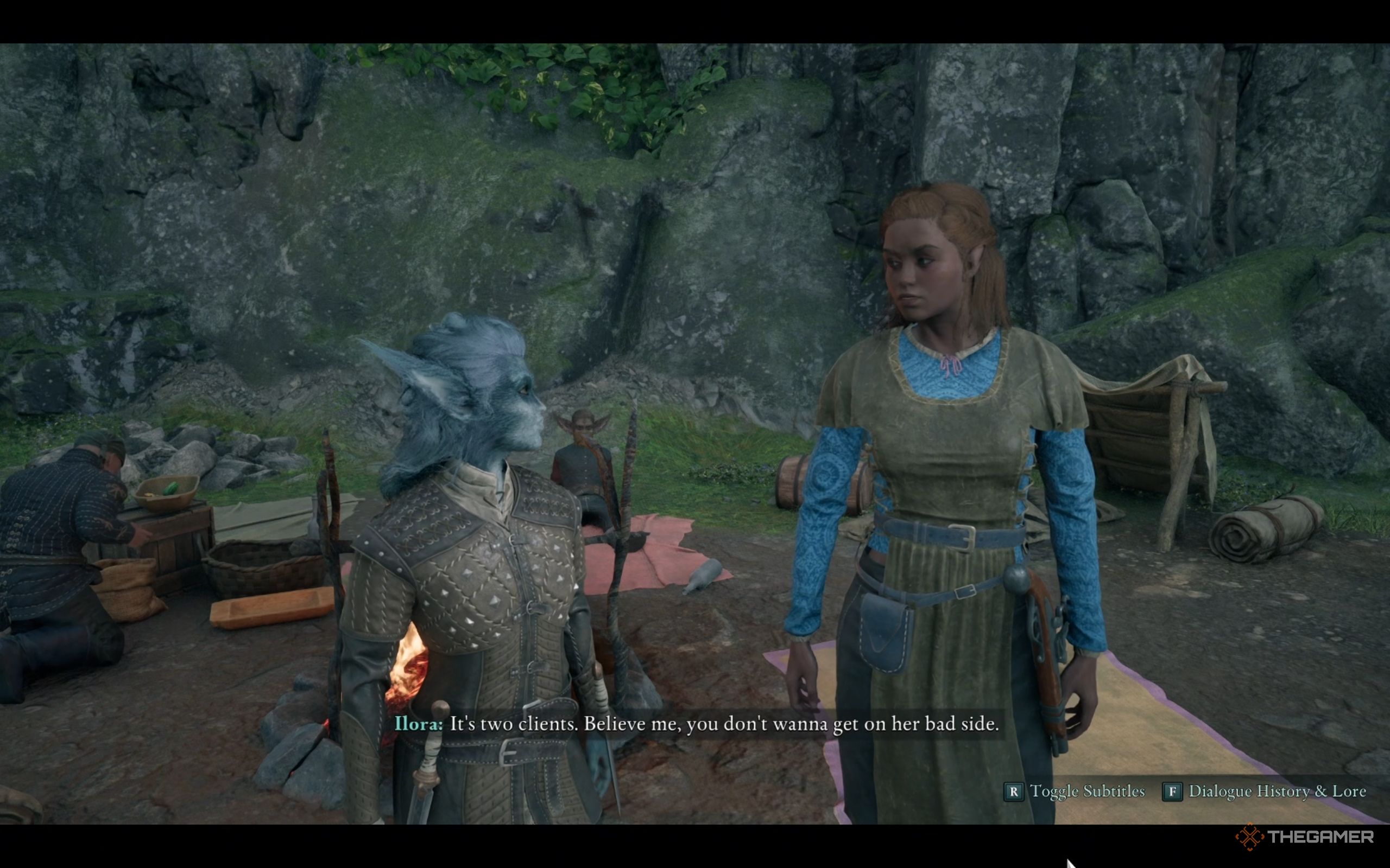 Ilora is convincing captain Soldis to help the Envoy.