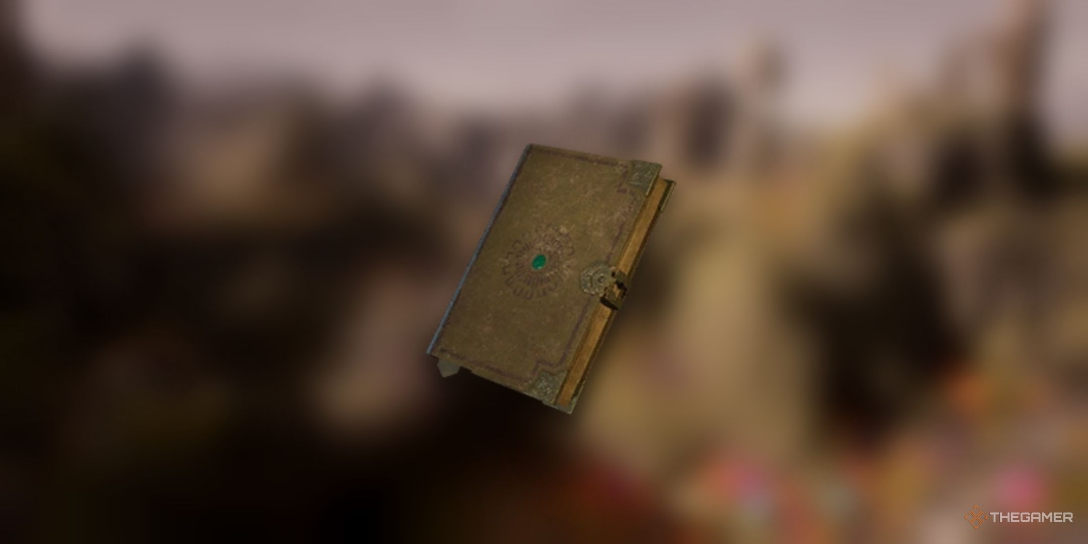 Avowed, Superb Grimoire of Elements item image over a blurred background of the Emerald Stair.