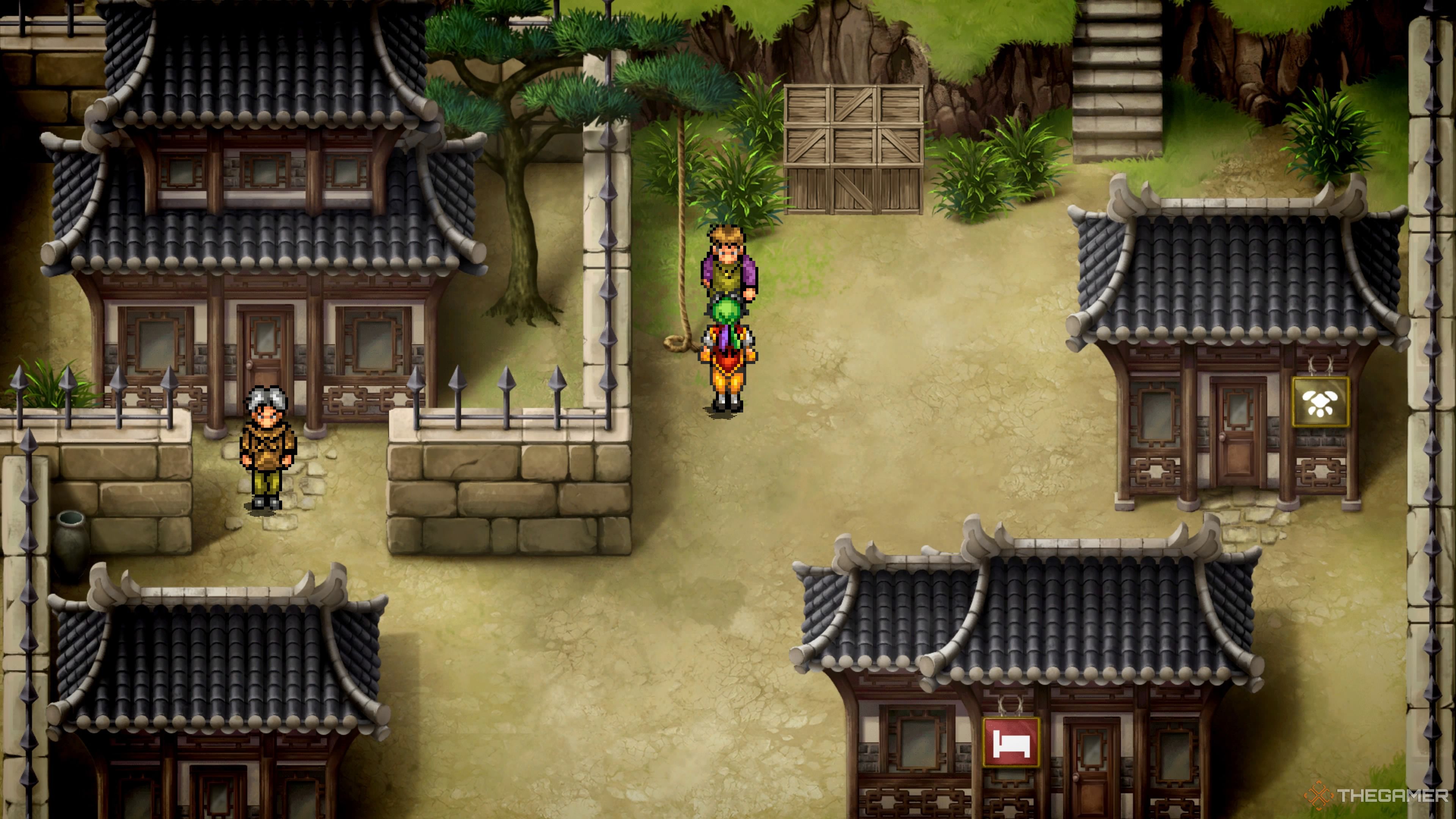 شکستن به عمارت Lepant در Remaster Suikoden 1 HD.