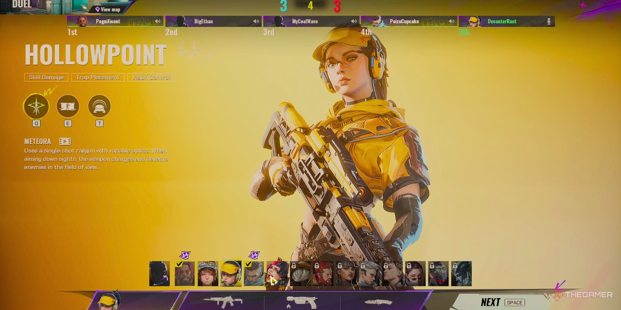 The Lancer selection screen in FragPunk.