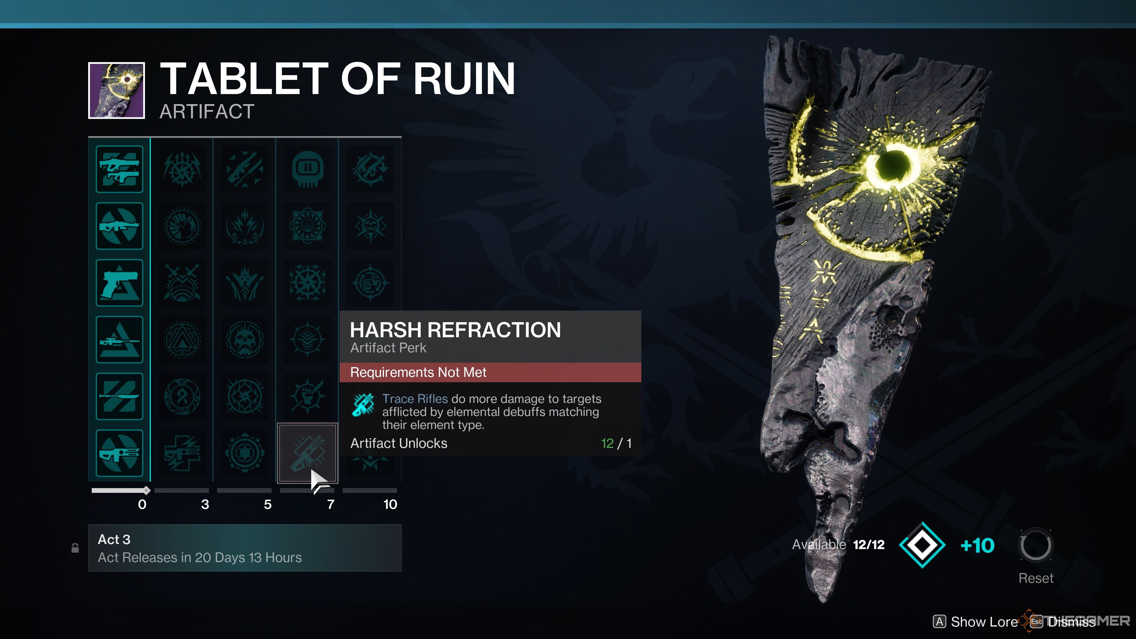 Destiny 2 تبلت Ruin A2 ستون چهار