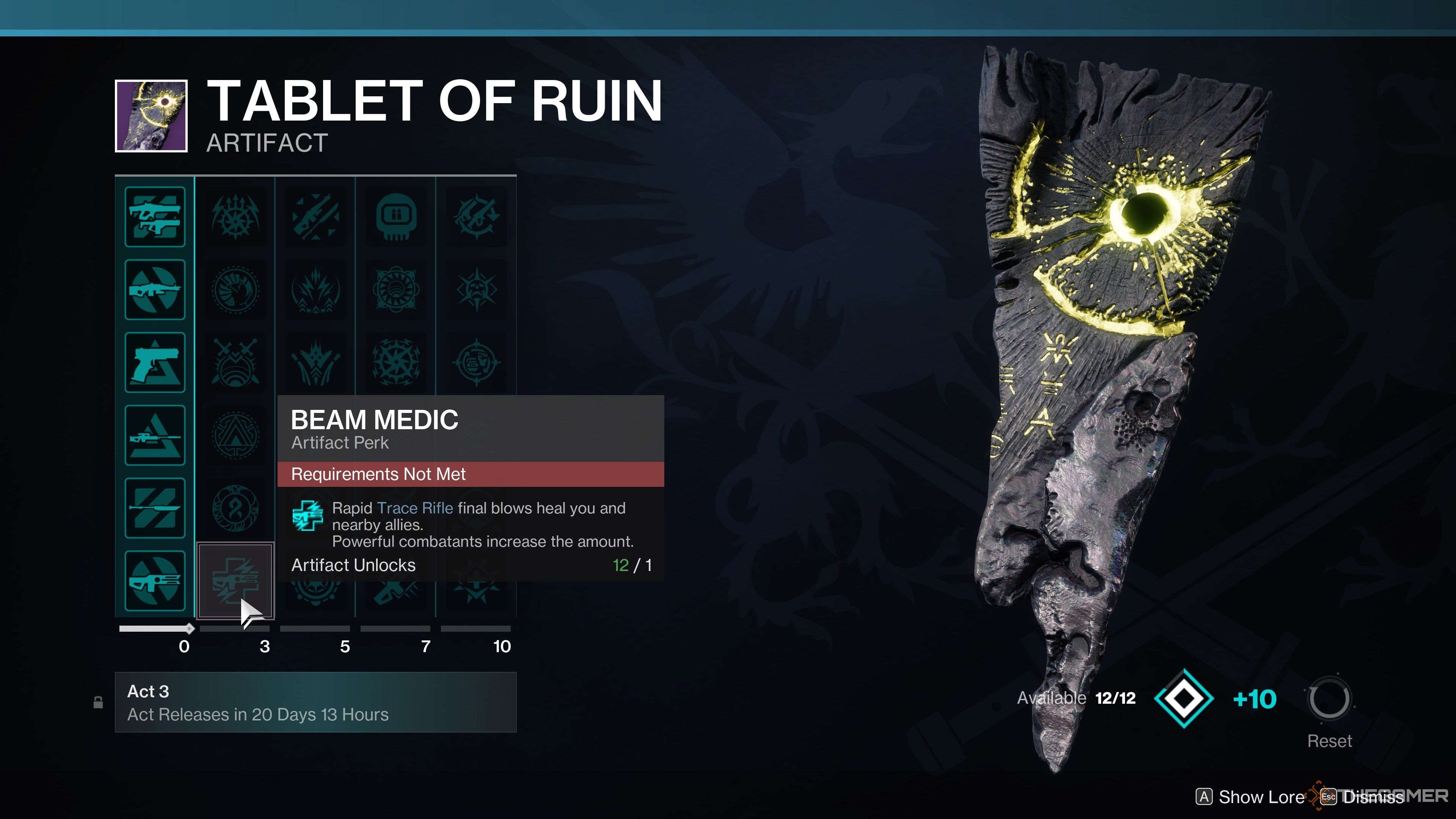 Destiny 2 تبلت Ruin A2 ستون دو