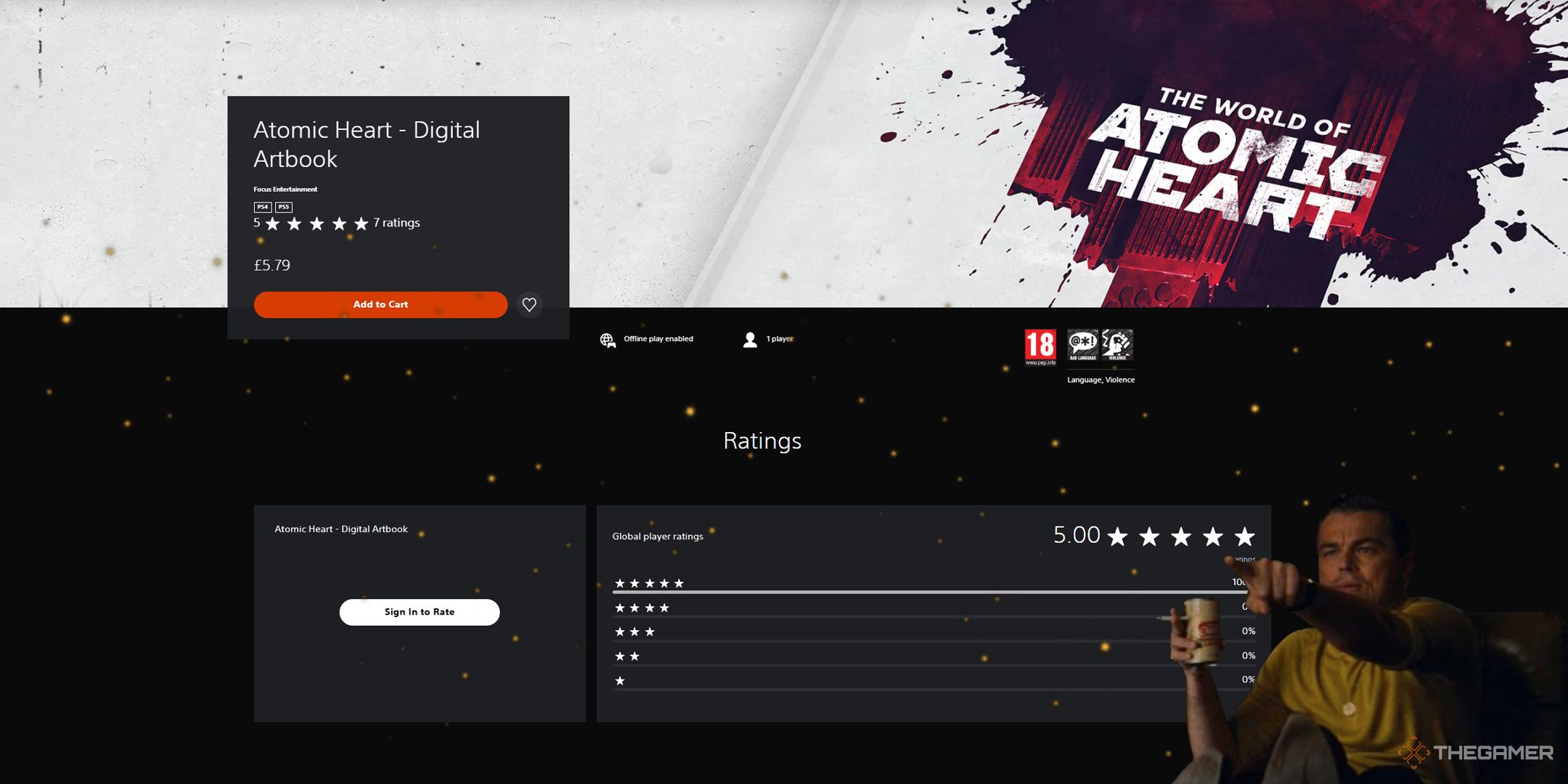 Digital Artbook Storefront Atomic Heart with Pointing Meme
