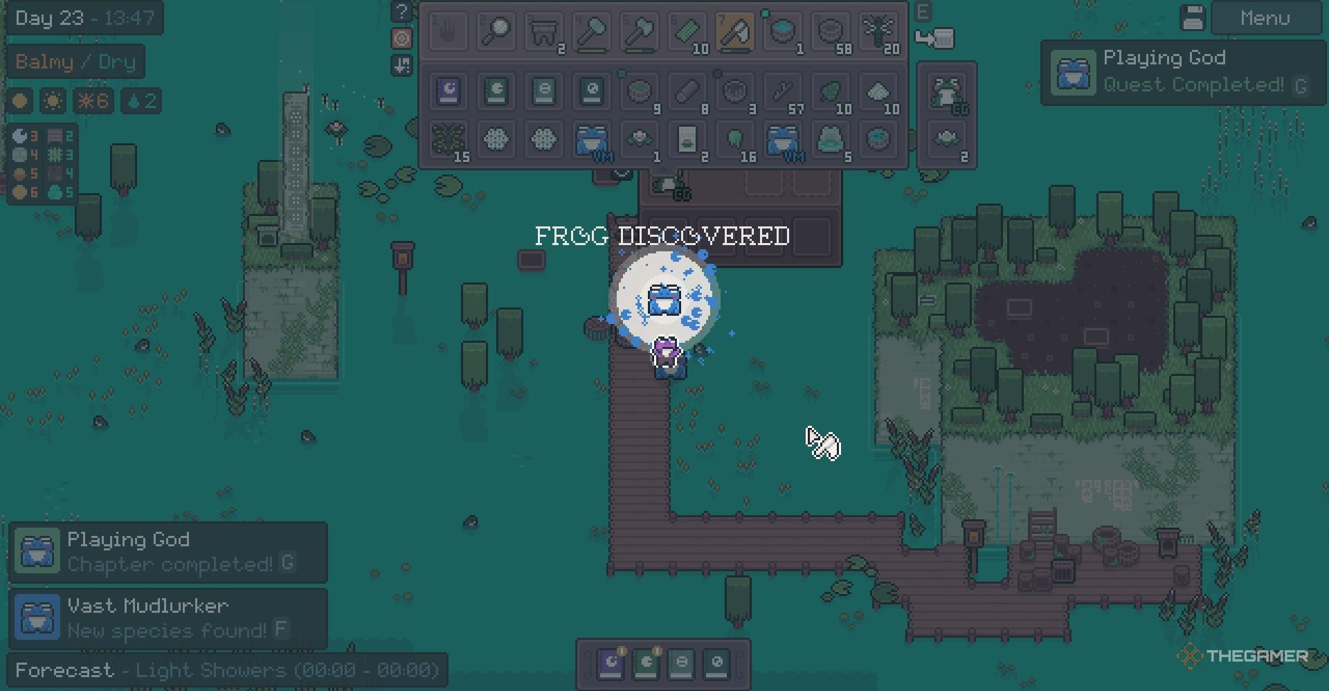 Discovering a new kind of frog in Mudborne.