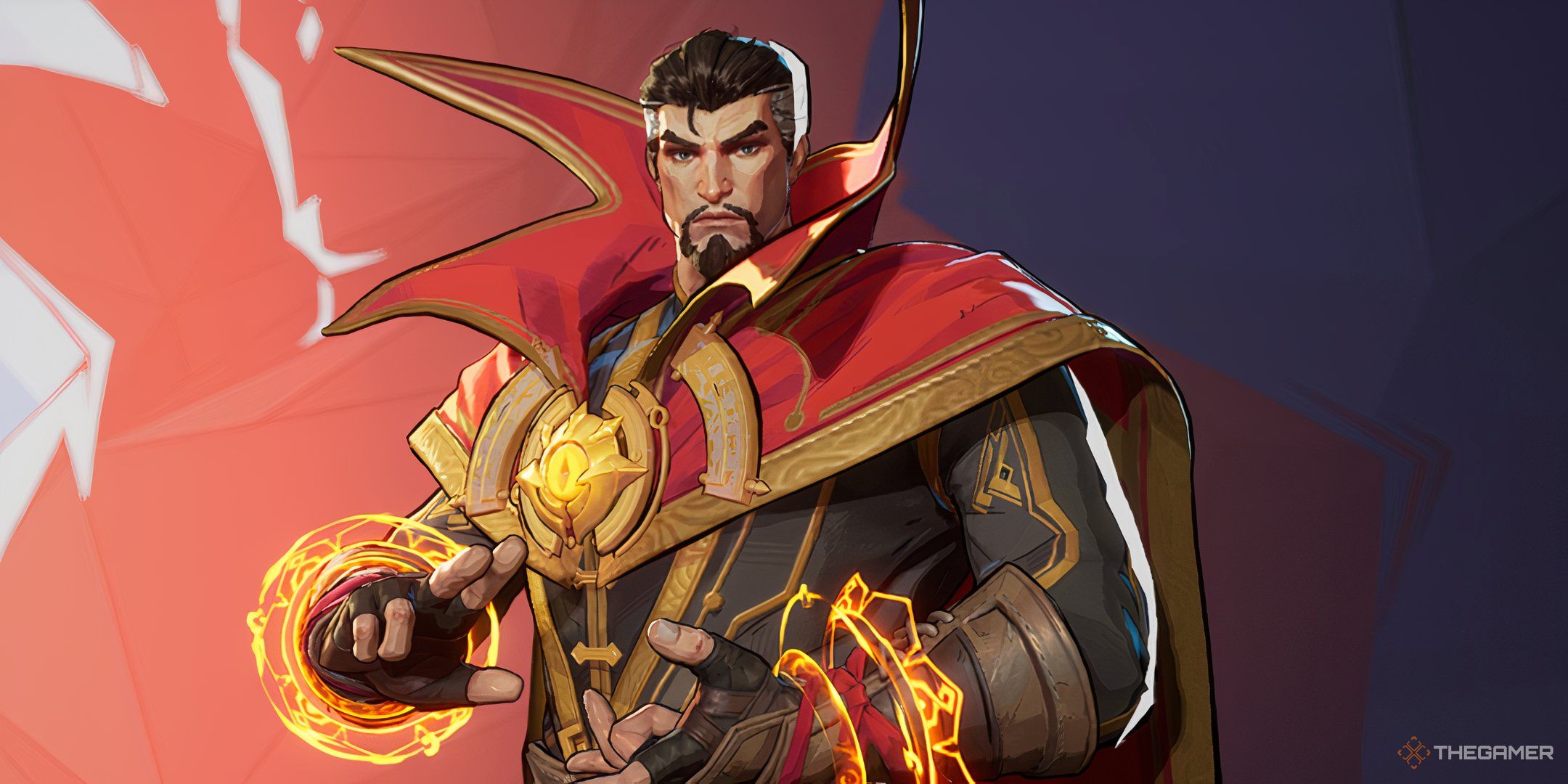 A screenshot of Doctor Strange from Marvel Rivals from the game's Hero Profile.