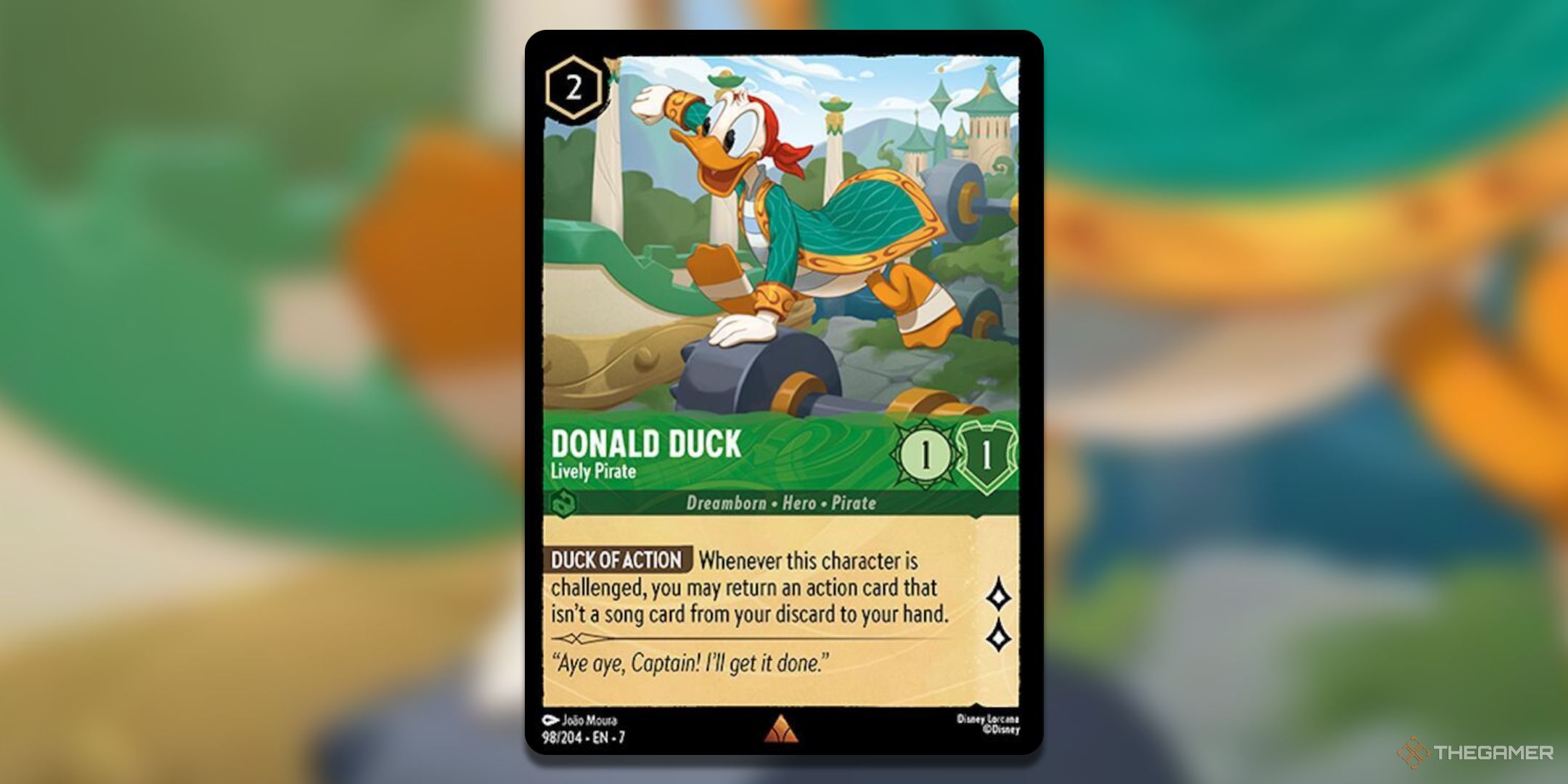 Donald Duck, Livell Road Lorcana card art.