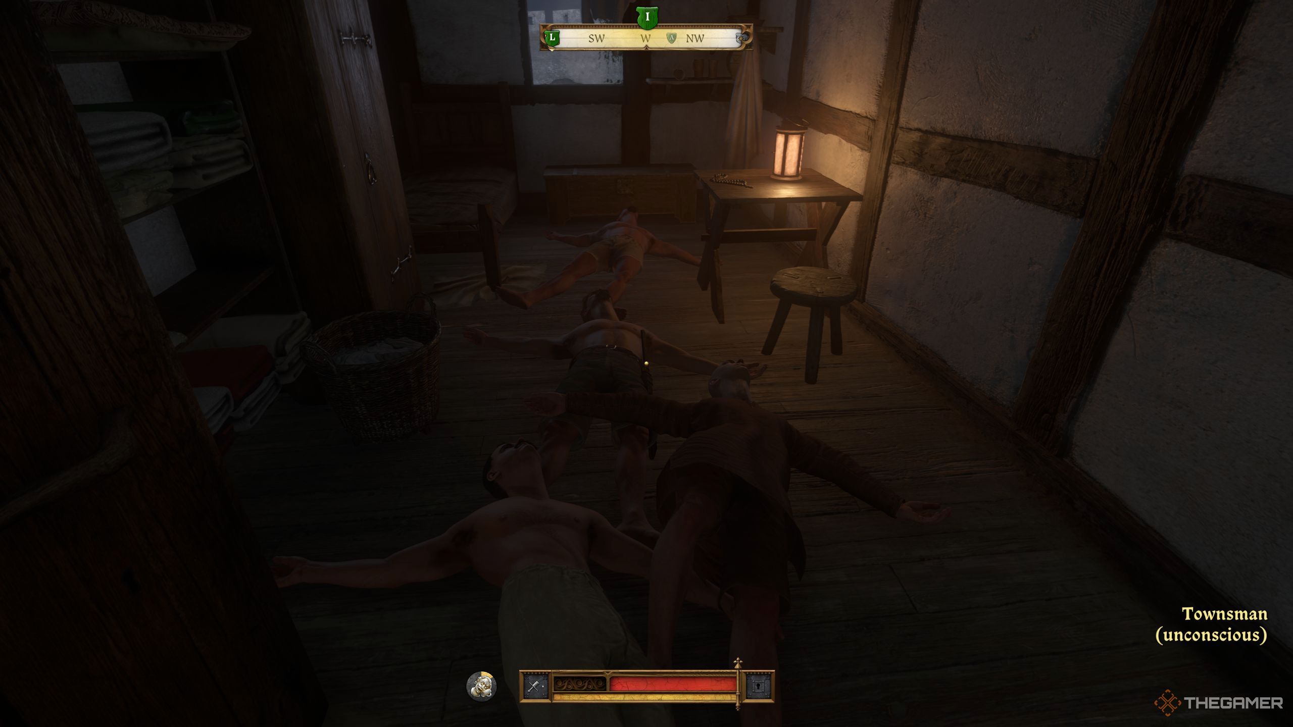 Drunk guests lying on the floor In Kingdom Come: Deliverance 2.