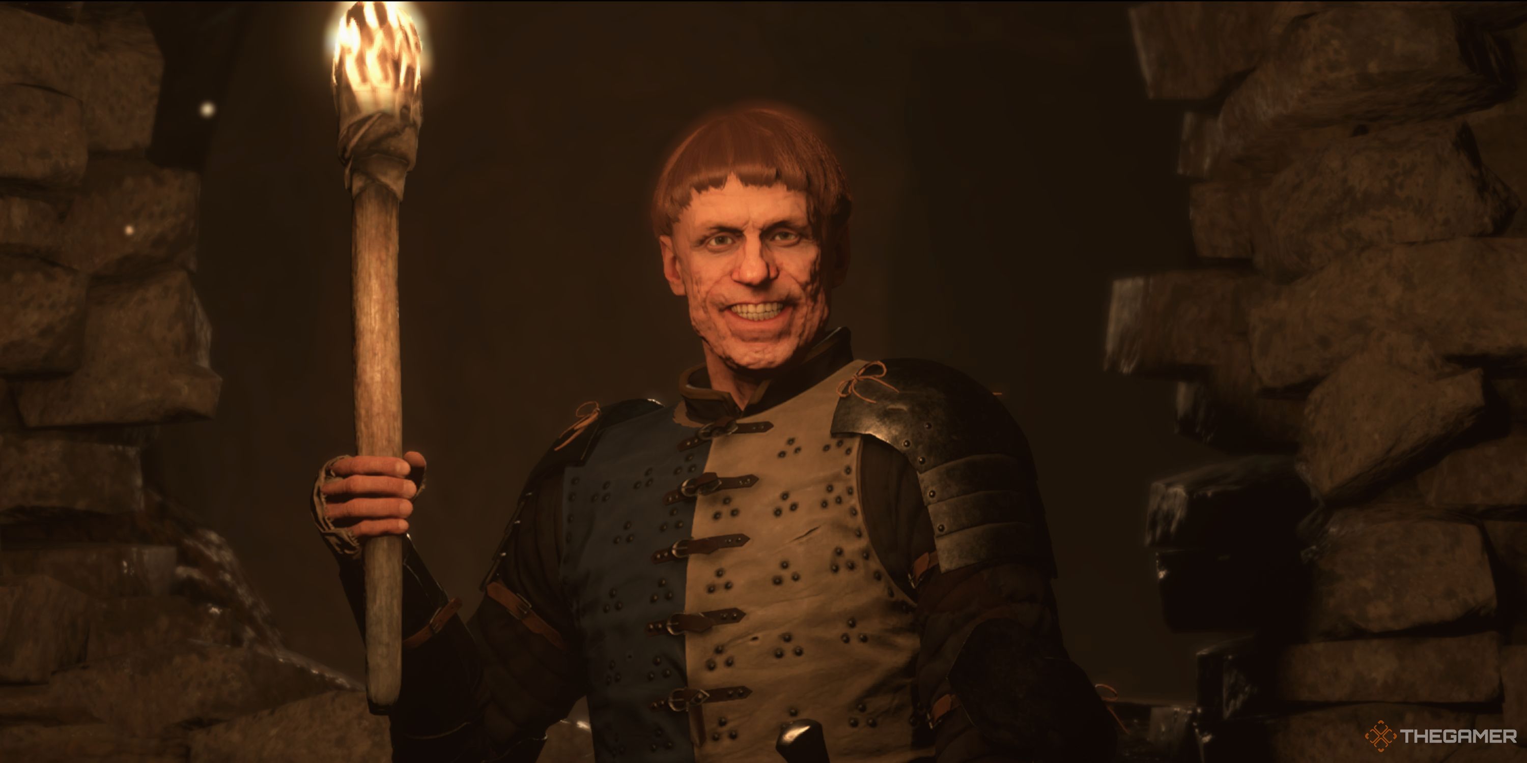 In-game cutscene featuring the Dry Devil laughing.