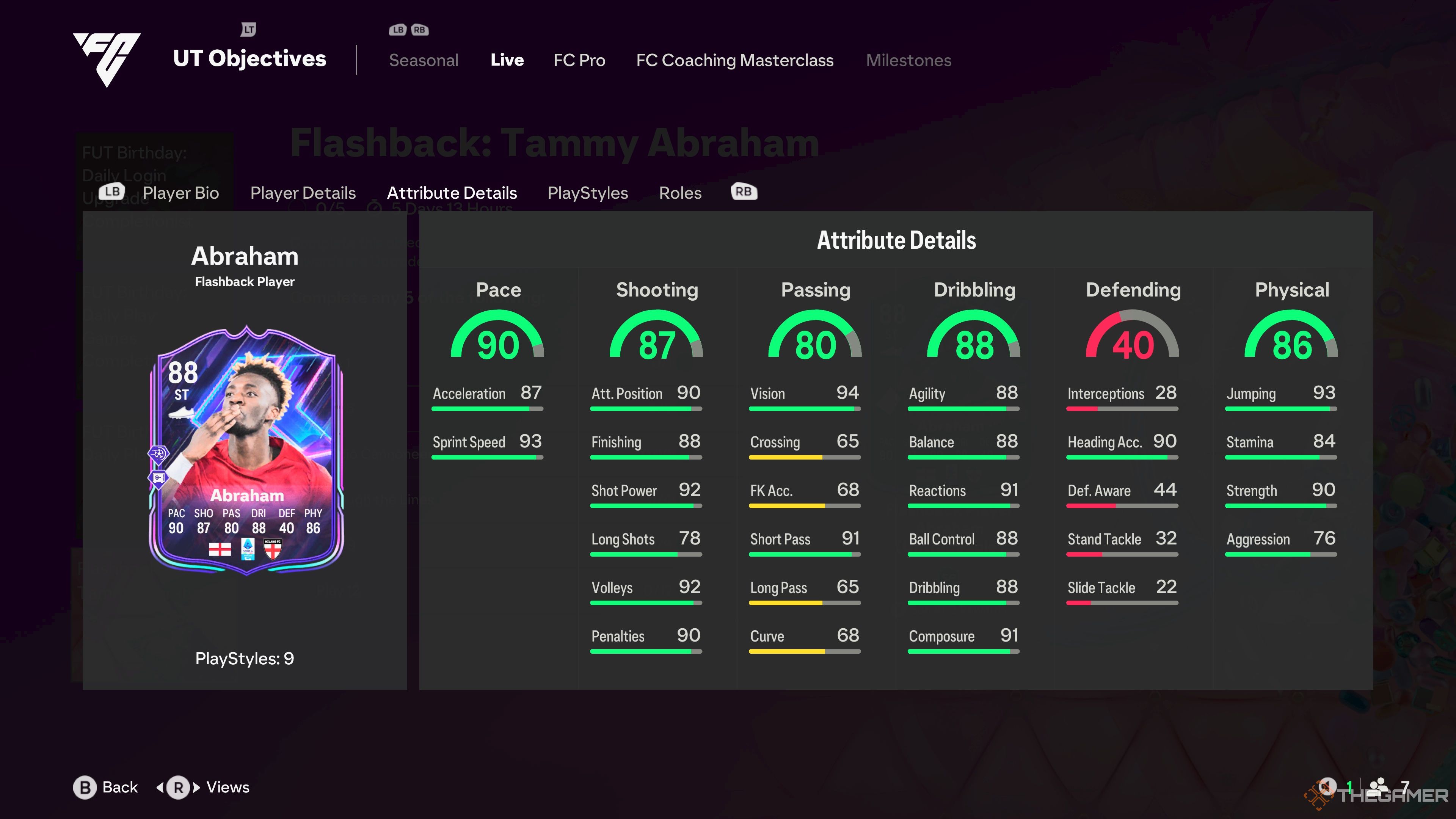 کارت هدف تامی ابراهیم فلاش بک در EA Sports FC 25.
