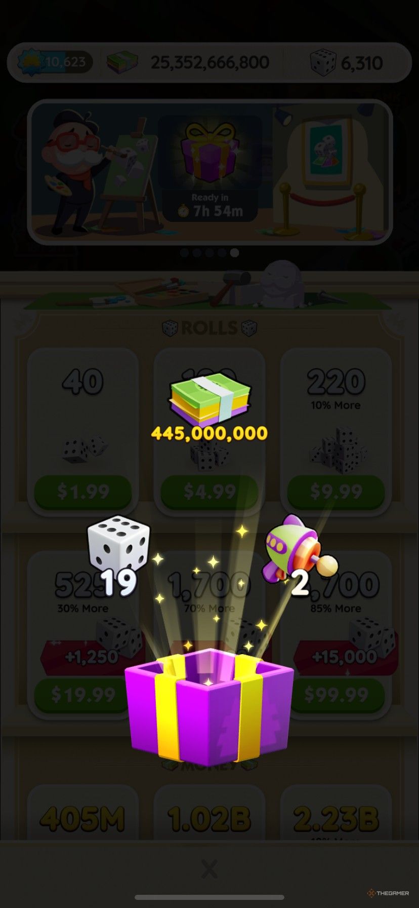 Earning tokens for Sticker Treasures in Monopoly Go.