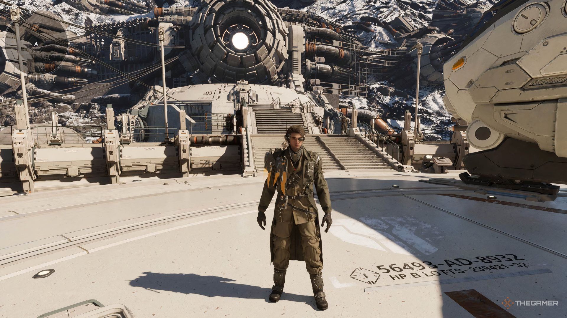 Enzo standing still in The First Descendant&rsquo;s Albion.