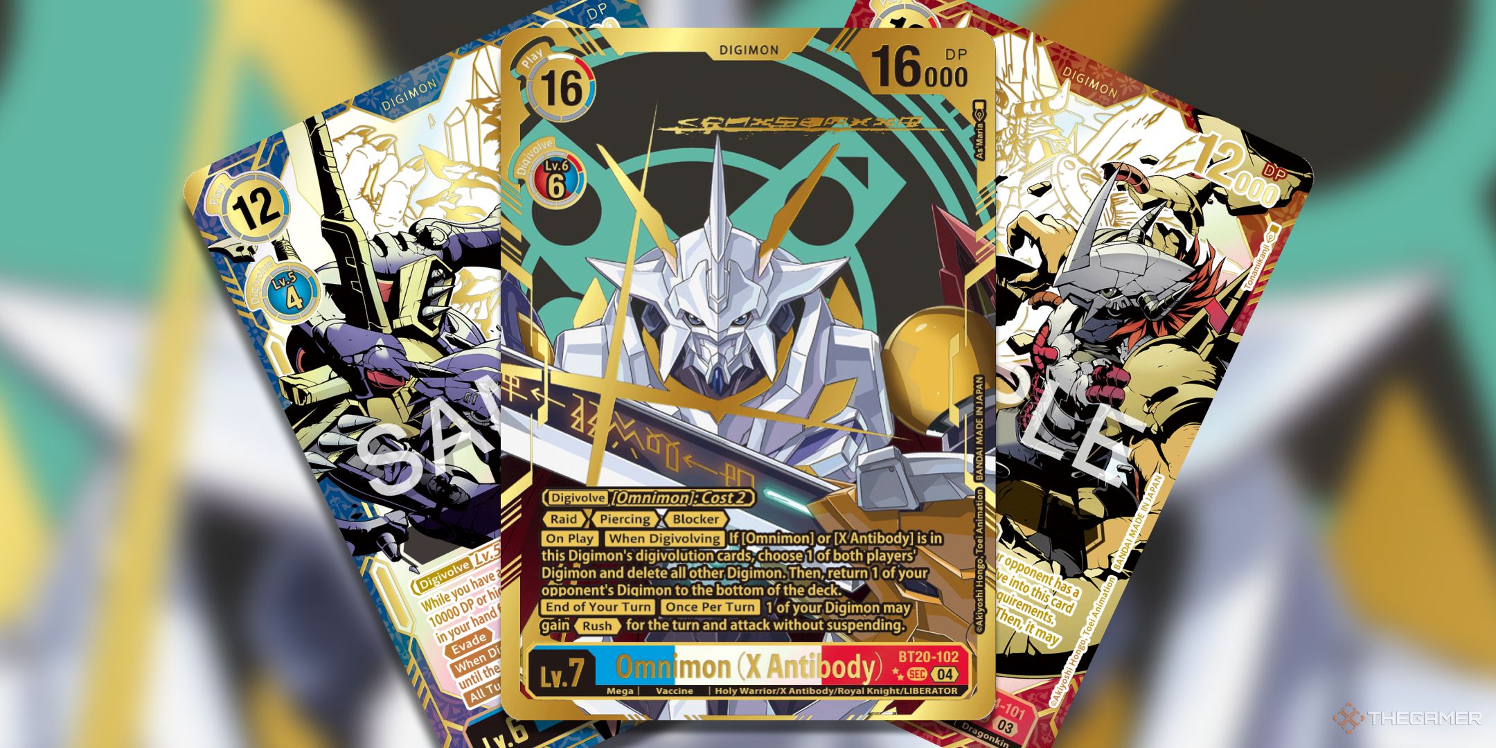 Fanned cards from Release Special Booster 2.5 featuring MetalGarurumon and WarGreymon and Omnimon X