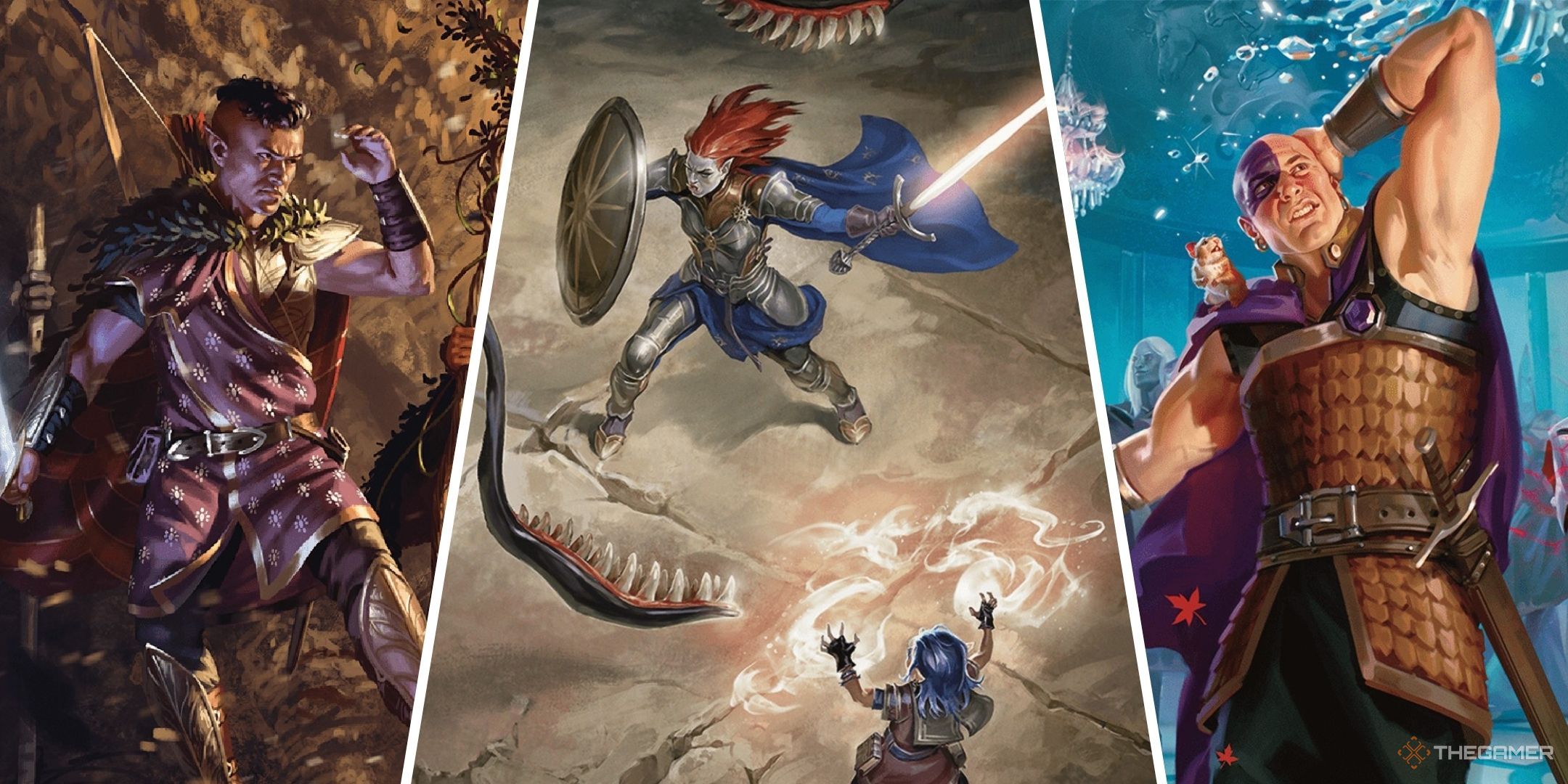 DUngeons &amp; Dragons image showing several adventurers, as well as Minsc and Boo.