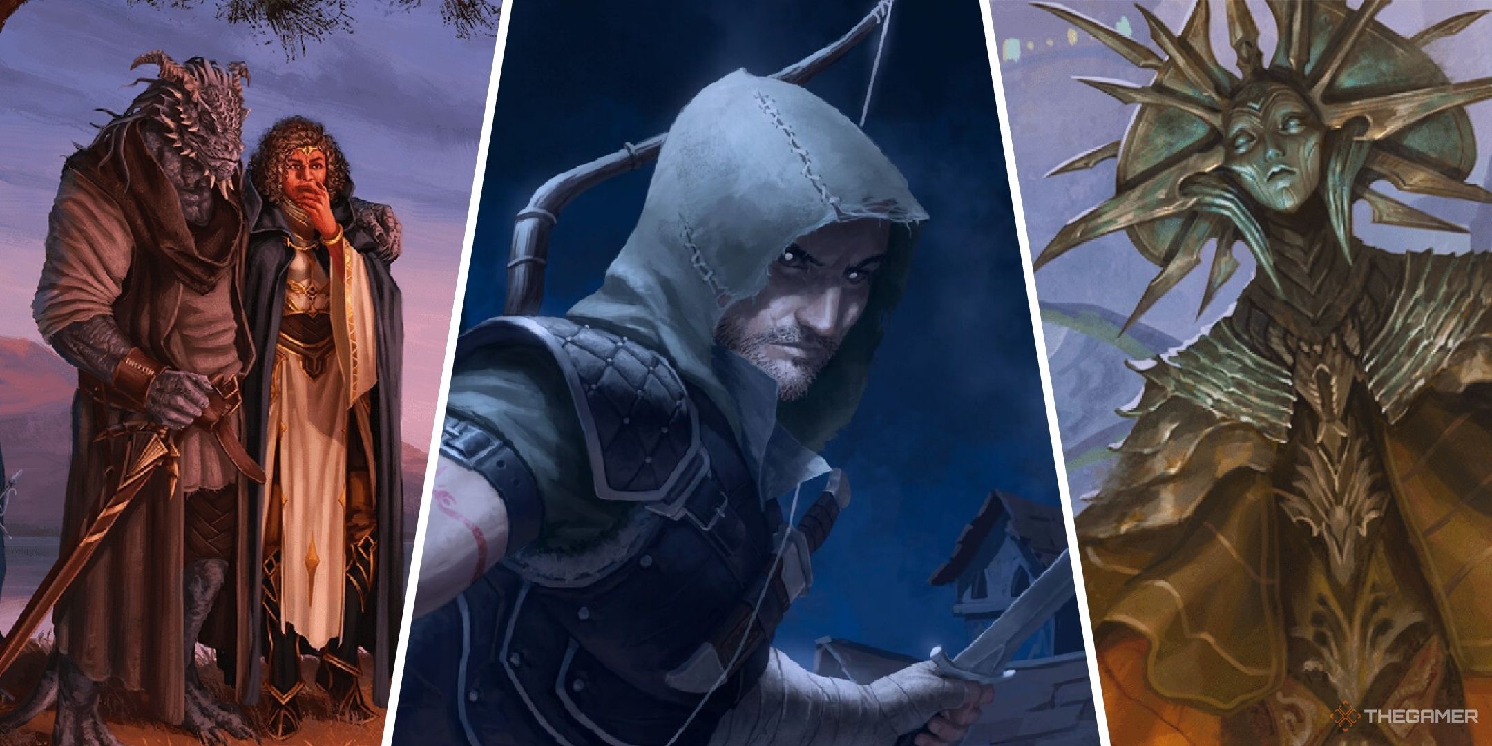 Dungeons & Dragons image showing three adventurers and the Lady of Pain.