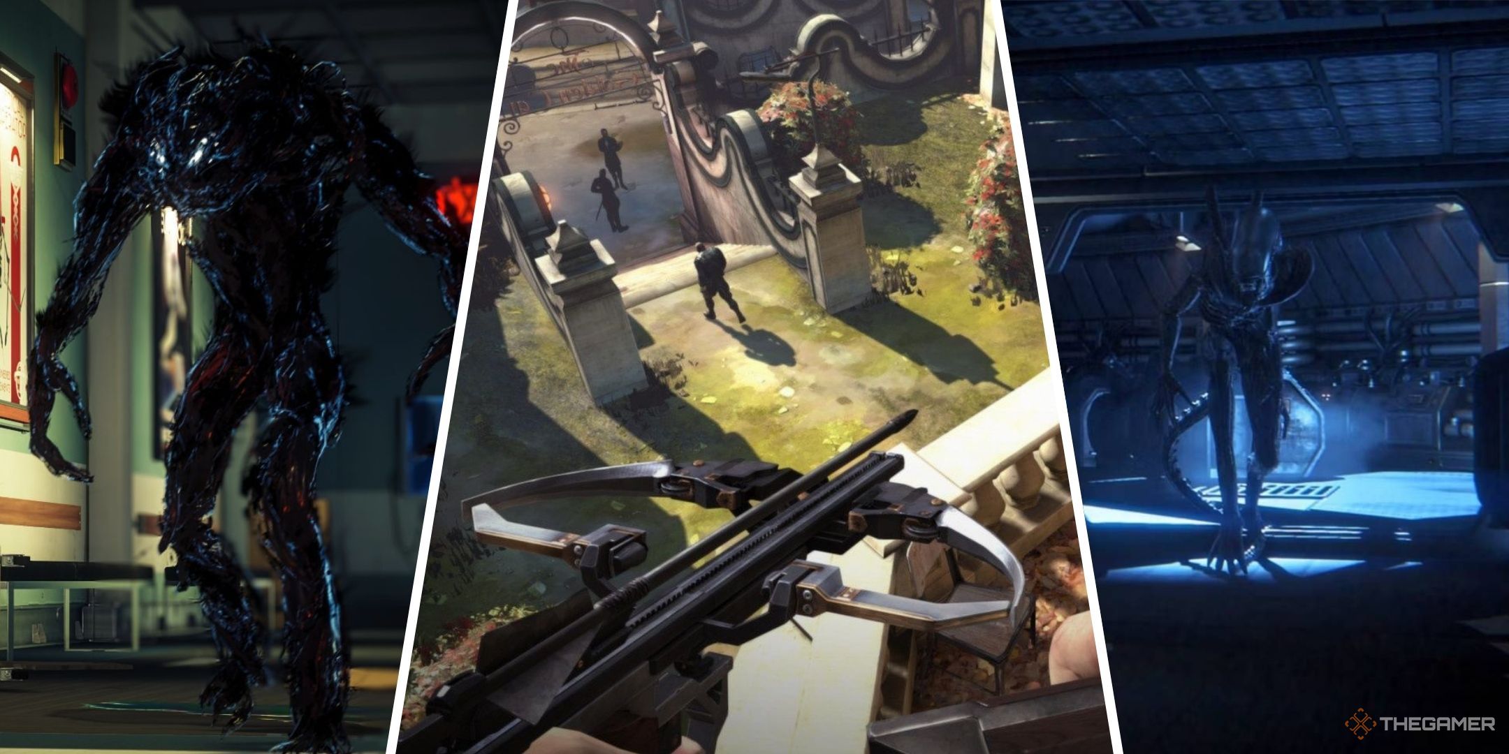 Featured Image containing screenshots from Prey, DIshonored, and Alien Isolation.