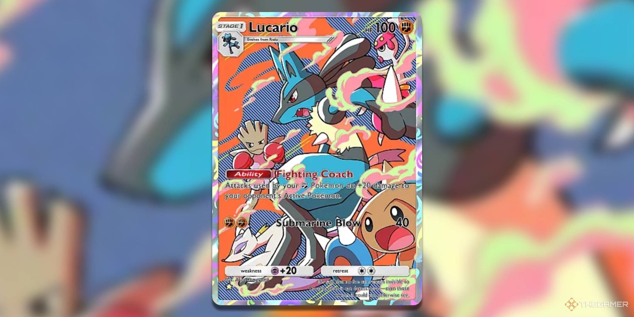 Full Art Lucario Feature Image for Pokemon TCG Pocket