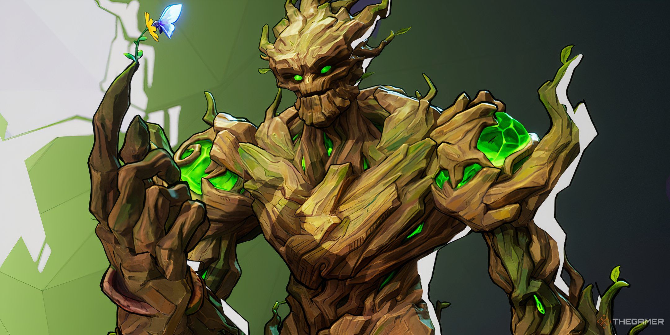 A screenshot of Groot from Marvel Rivals from the game's Hero Profile.