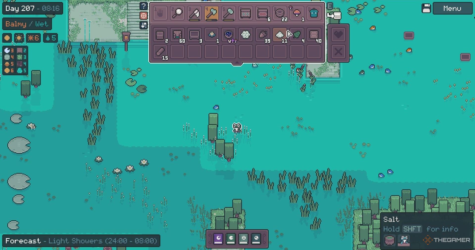 Harvesting saltgrove trees in Mudborne to get salt.