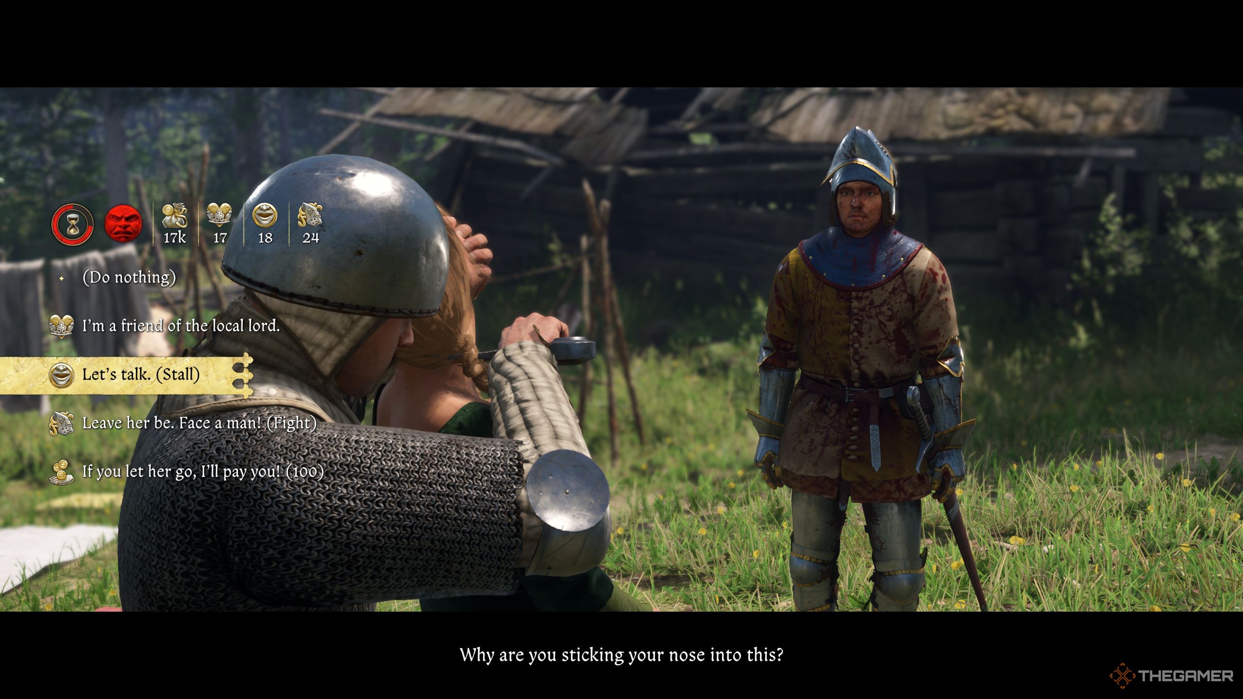 Henry Negotiating with Hanka In Kingdom Come: Deliverance 2.