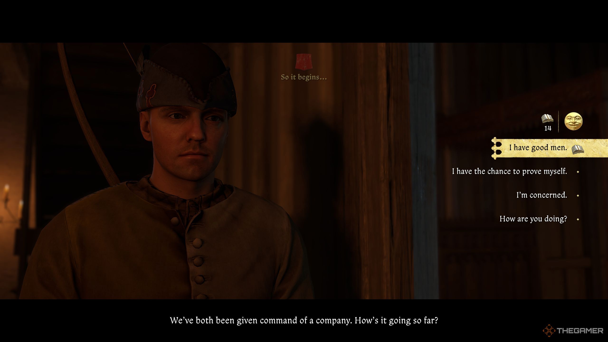 Henry talkin to Hans Capon about his squad. 