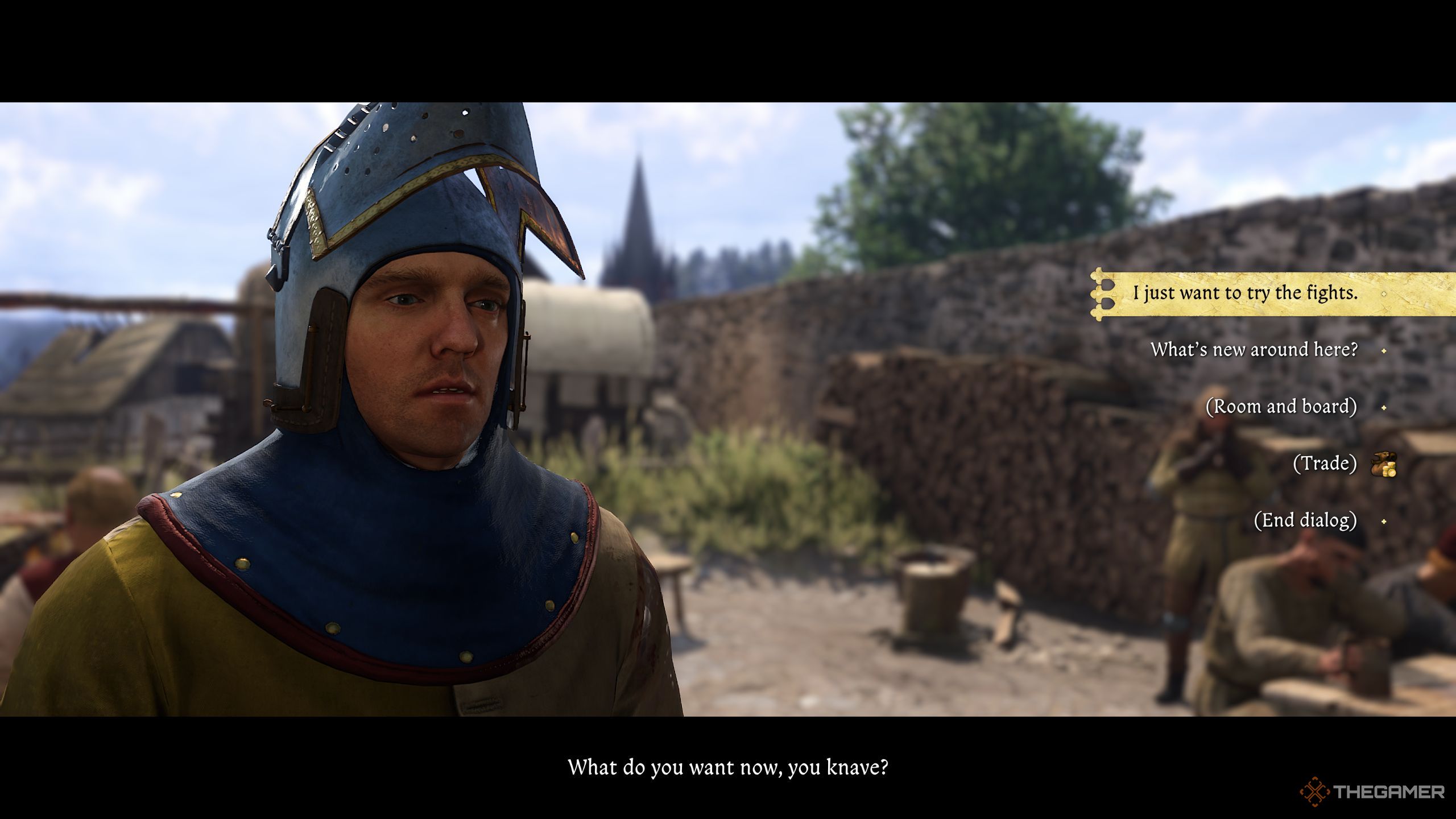 Henry talking to the Innkeeper Mole in Kingdom Come: Deliverance 2.