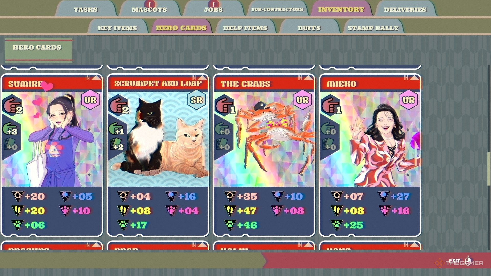 Hero Cards in Promise Mascot Agency.