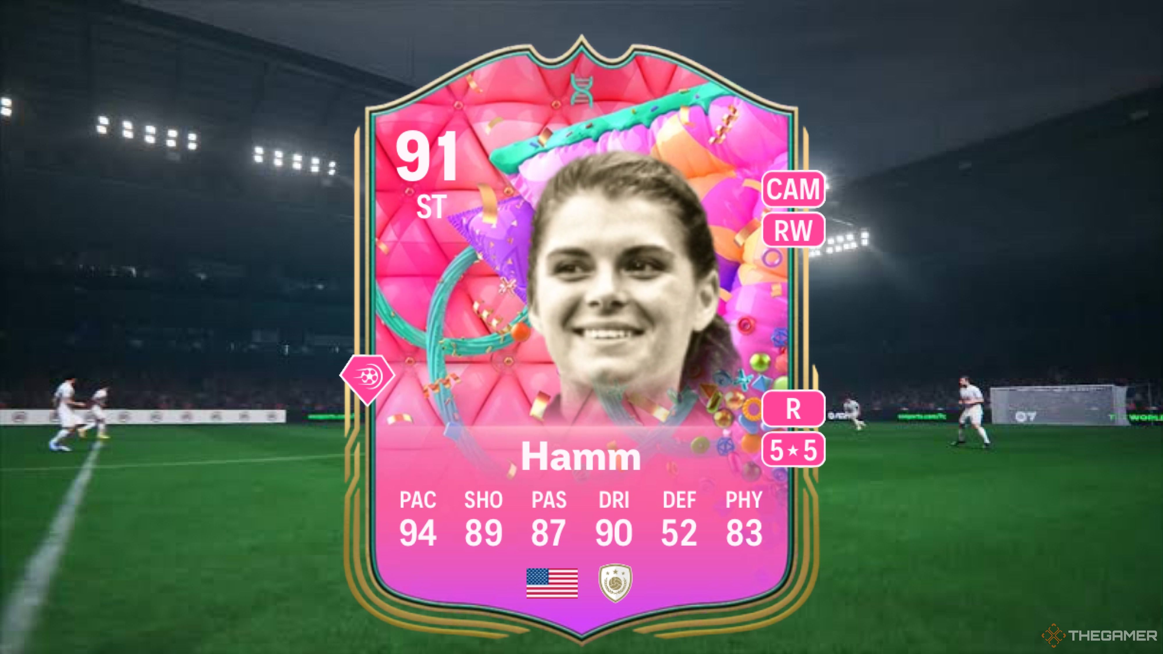 Image showing Hamm card against a faded pitch background.
