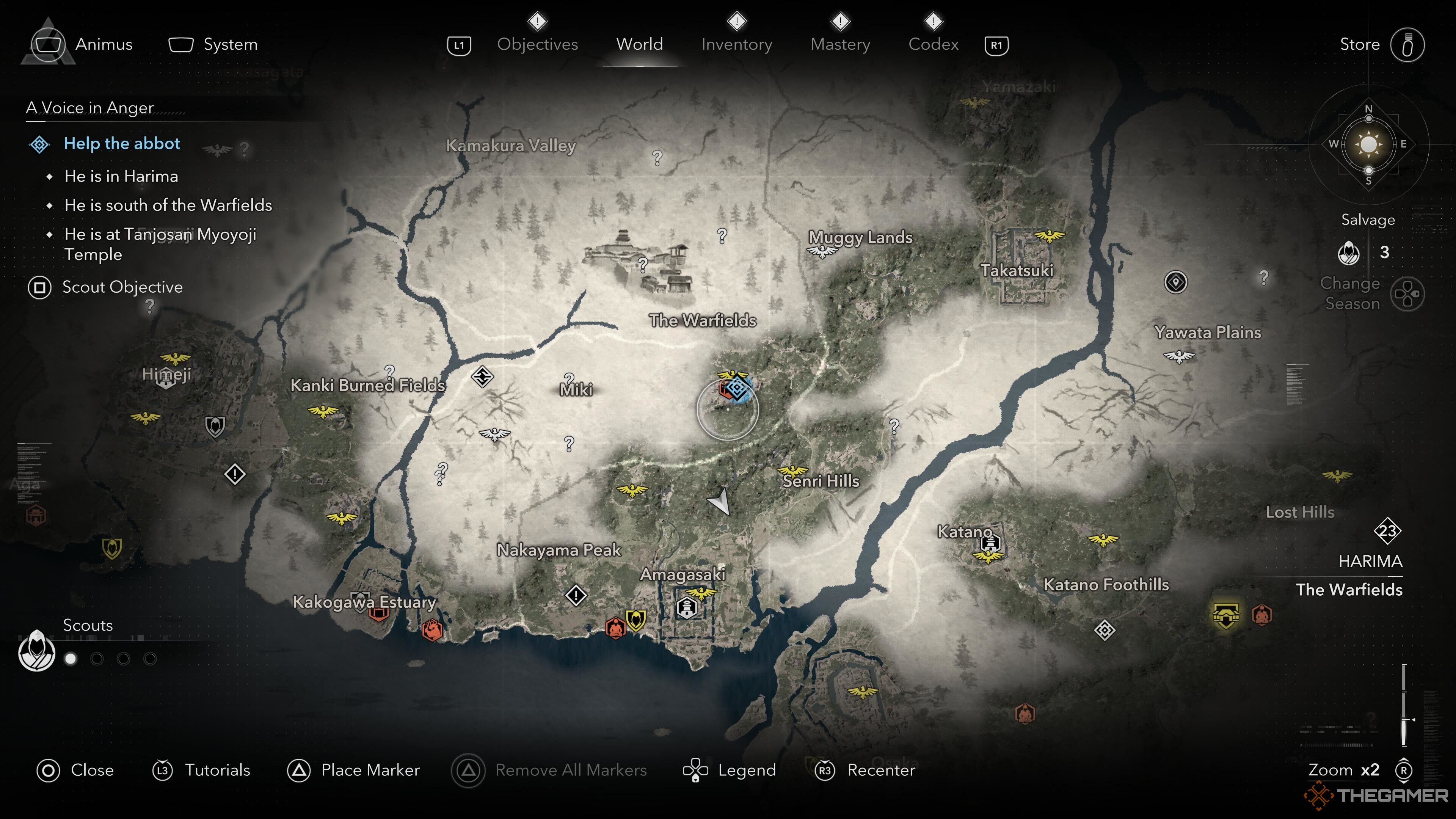 شروع صدای A در Anger Quest در سایه های Assassin's Creed.