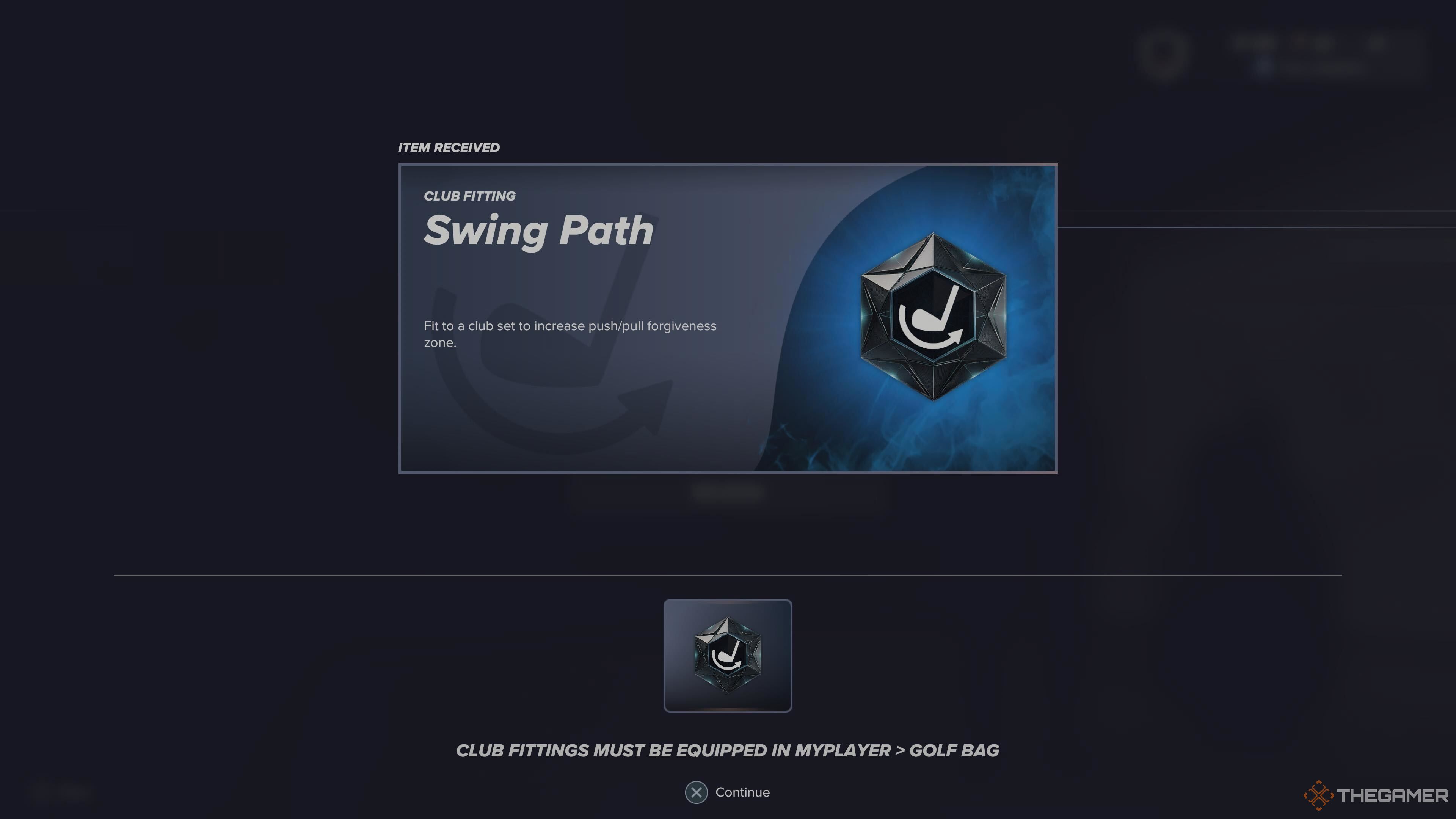 A locker code reward for PGA Tour 2K25.