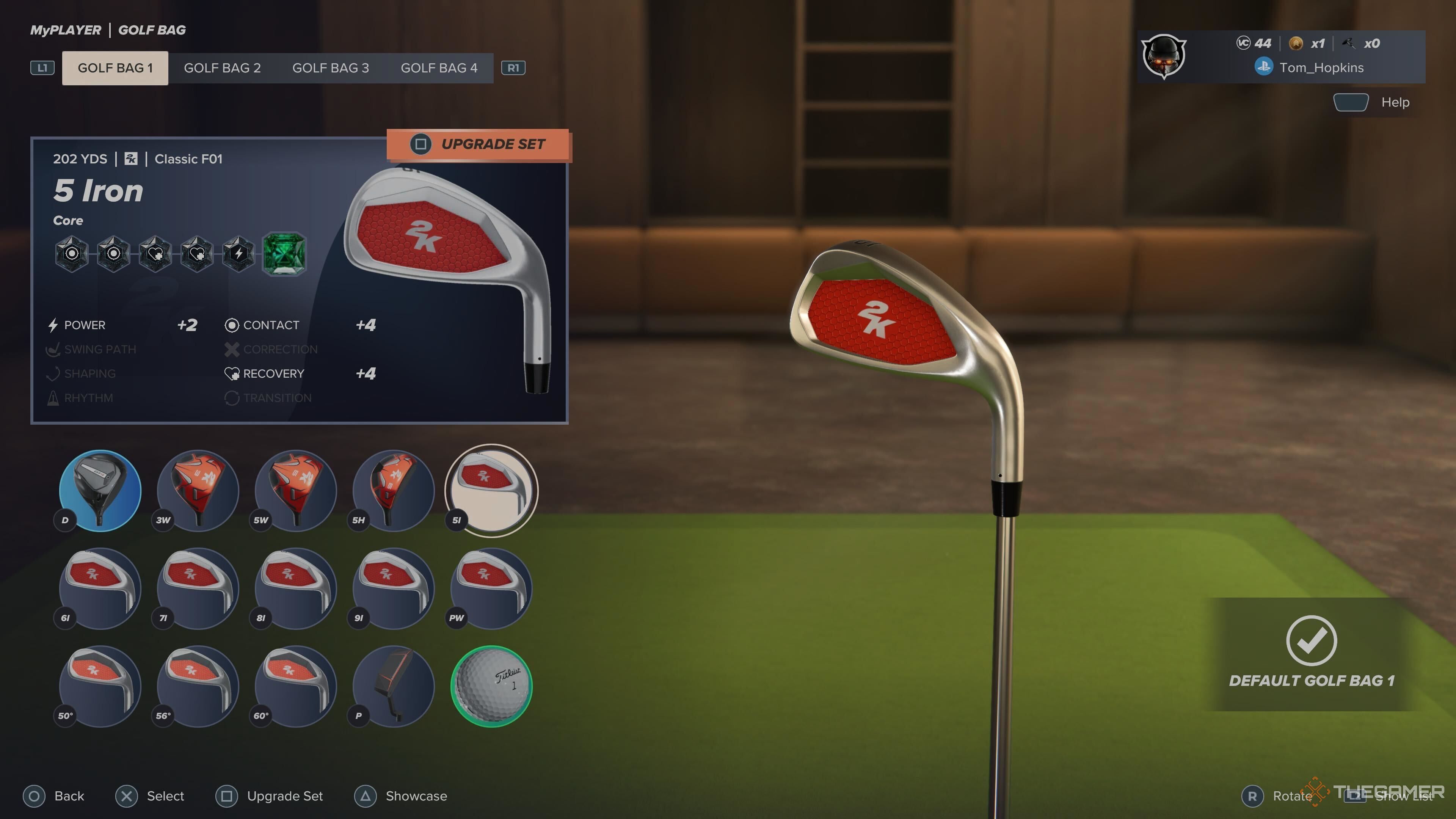 Club levels in PGA Tour 2K25.