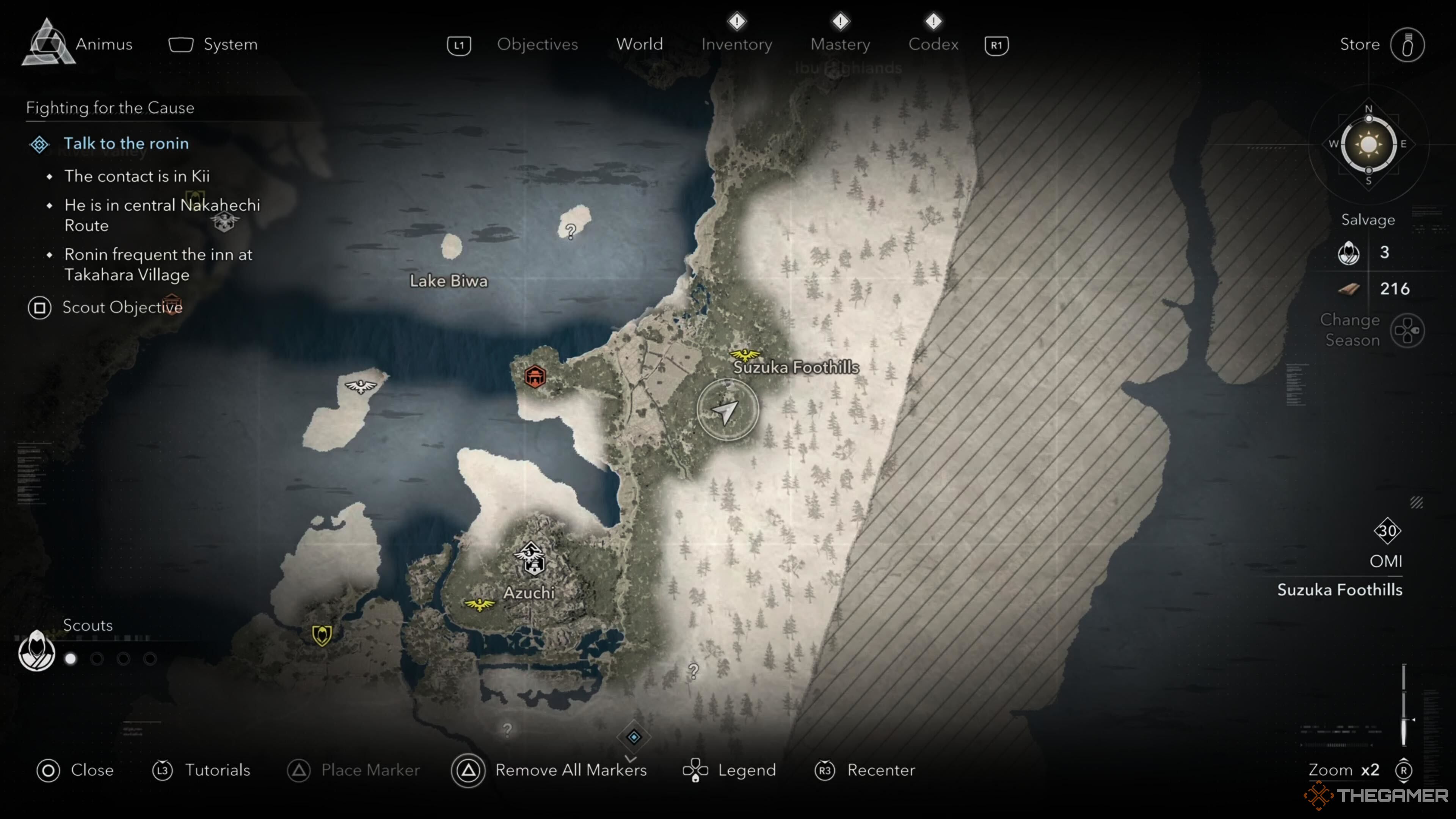Blade route on the map in the shadow of the killer's profession.