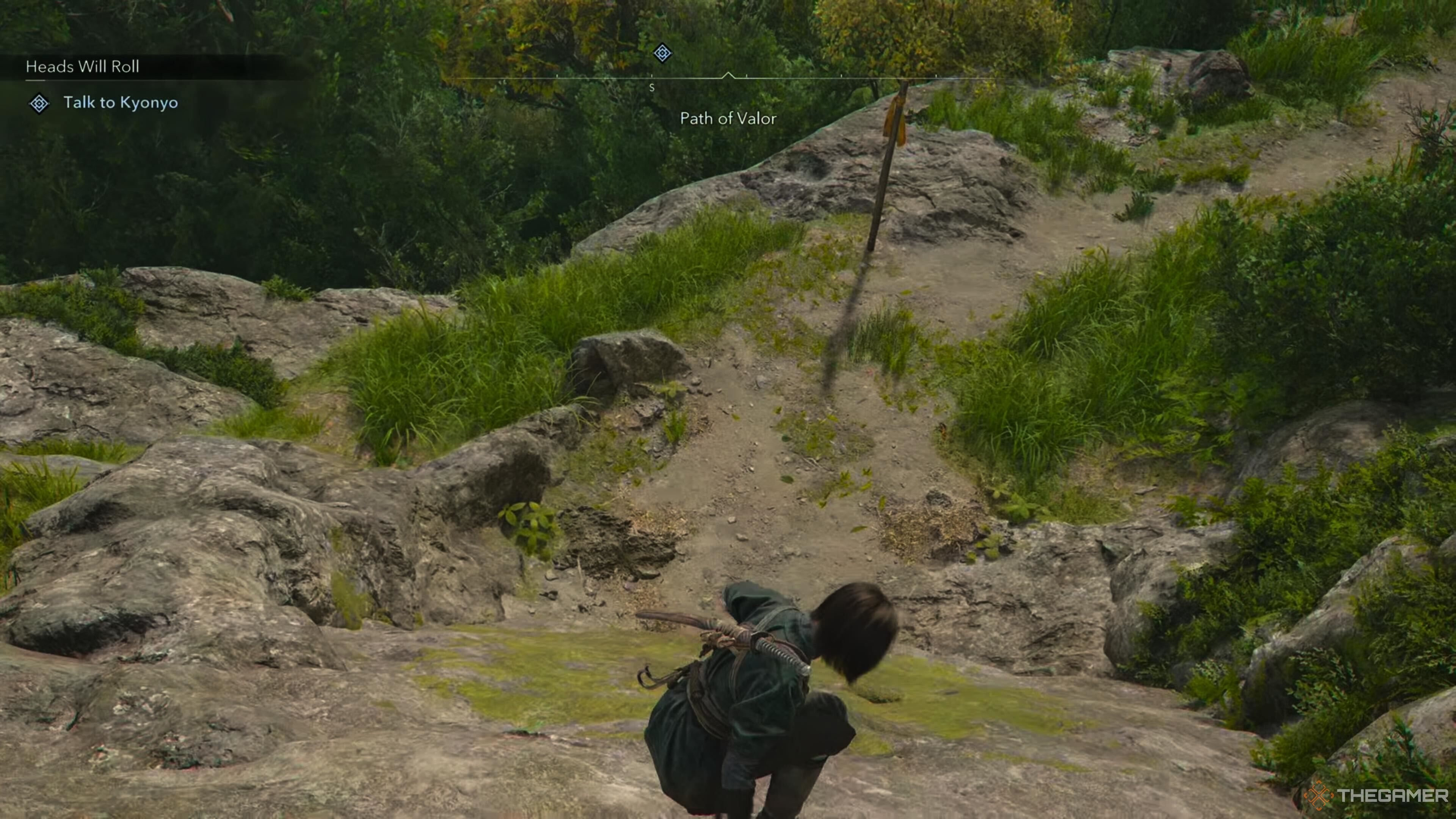 Naoe در سایه های Assassin's Creed به پایین تپه ای کشید.