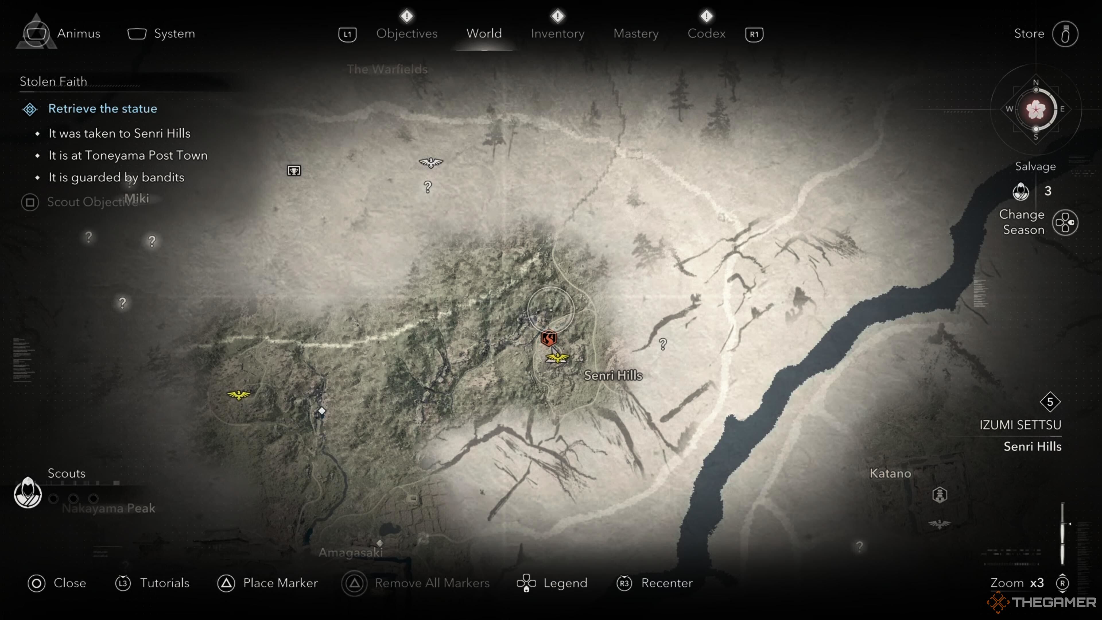 نقشه در سایه های Assassin's Creed.