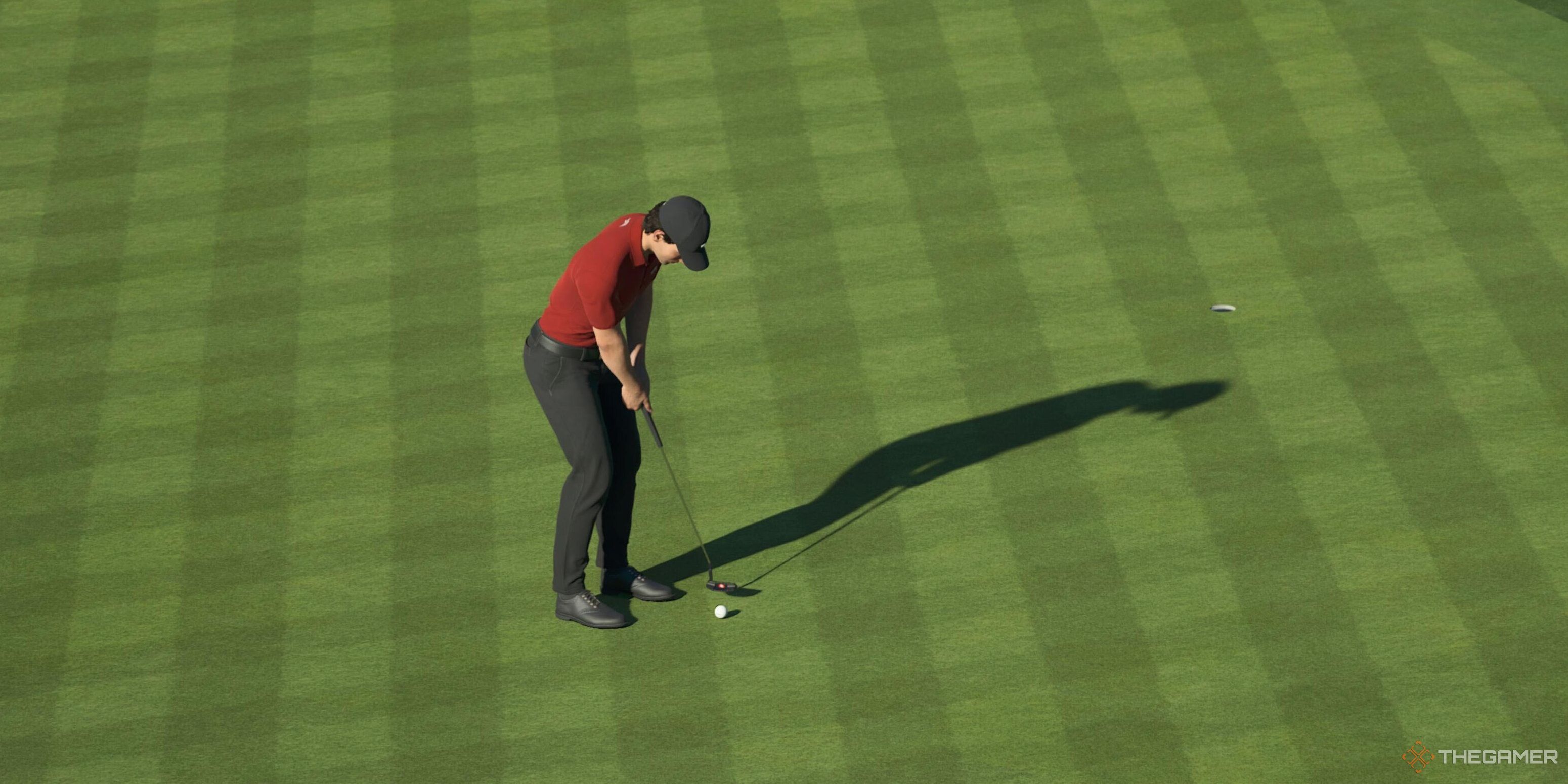 A player putting in PGA Tour 2K25.