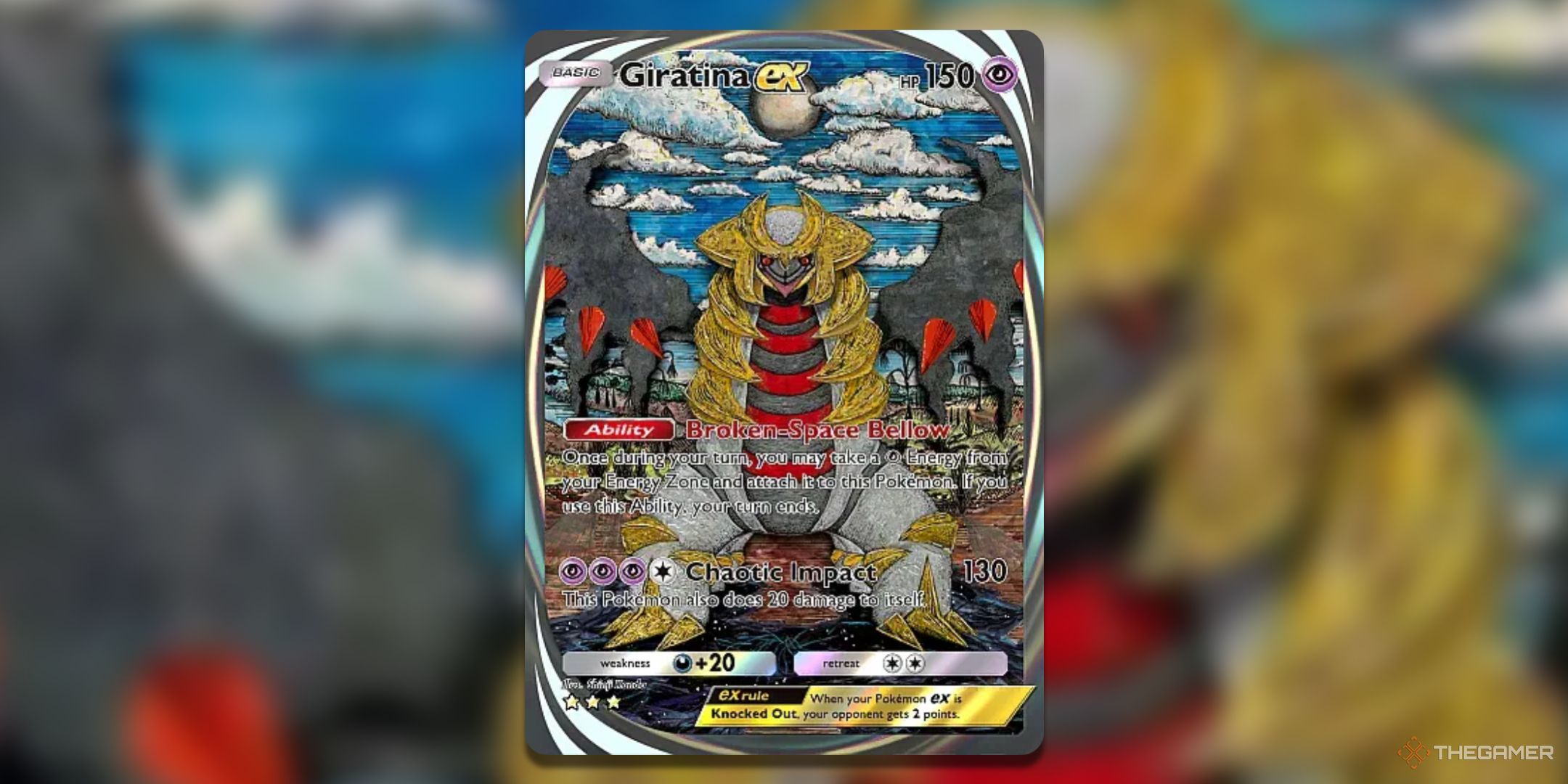 Immersive art rare Giratina ex Pokemon TCG Pocket Shining Revelry Card Art.