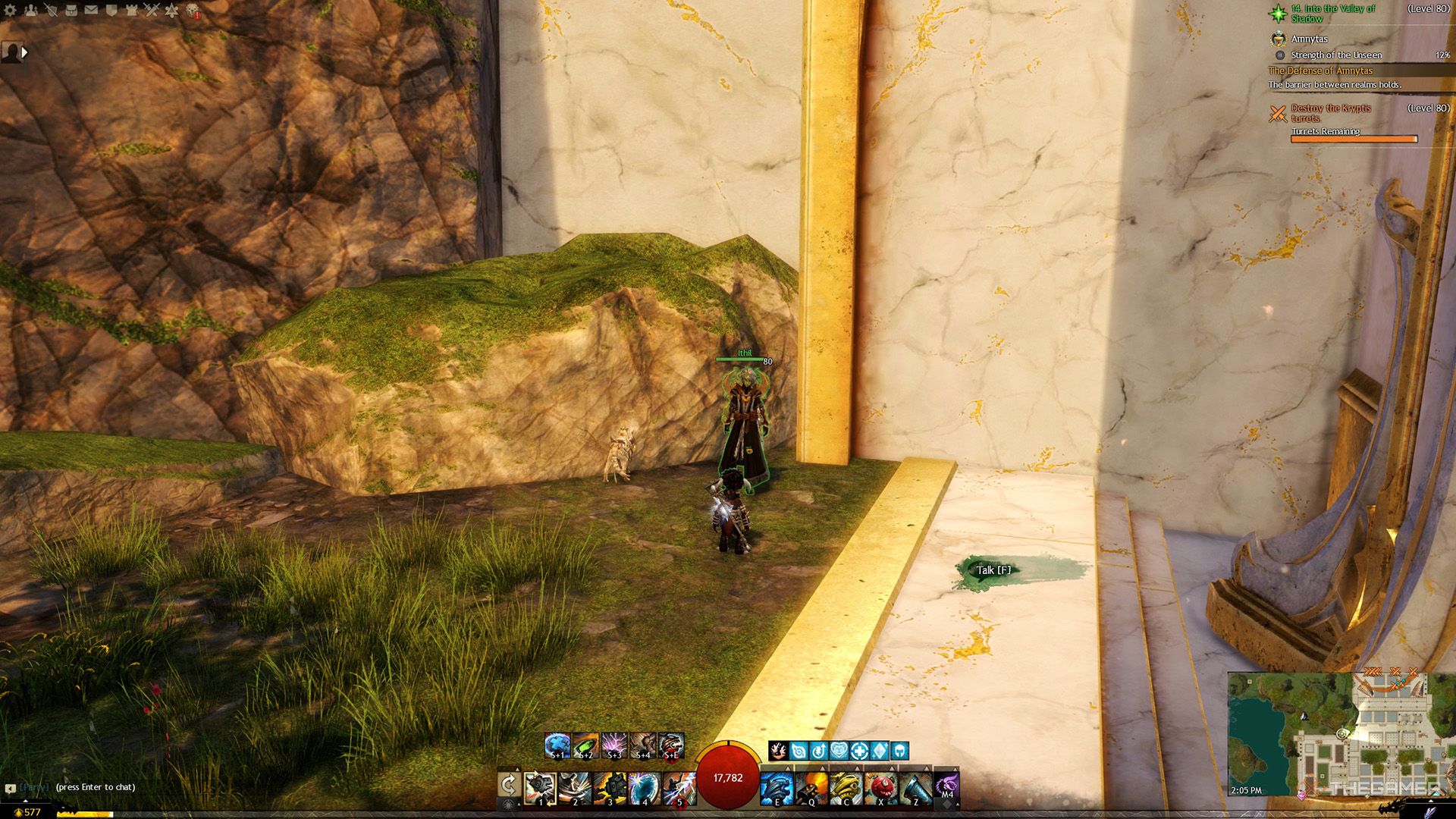 این بازیکن در Guild Wars 2 با ایتیل صحبت می کند.