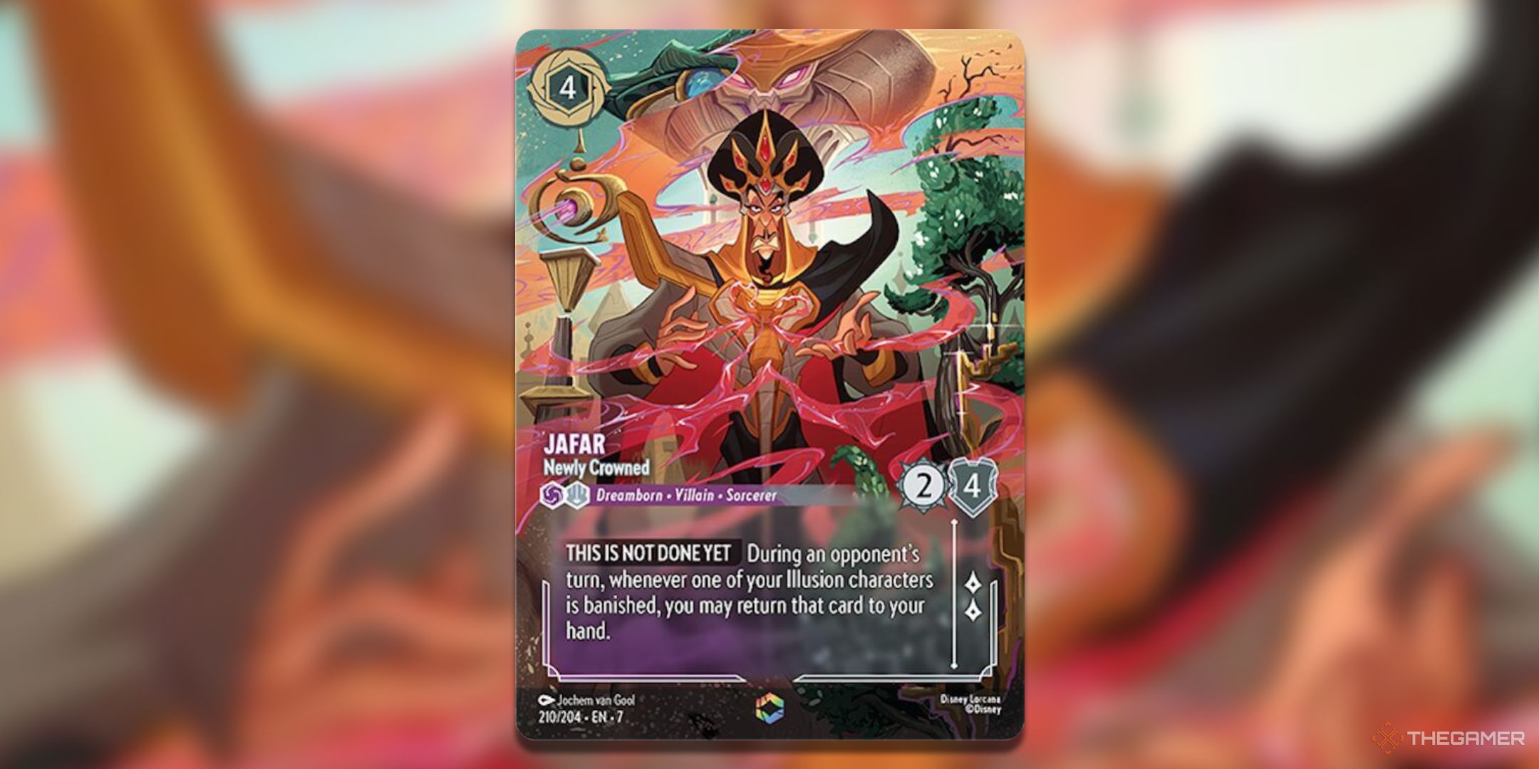 Jafar - Newly Crowned Enchanted Disney Lorcana Archazia's Island card art.