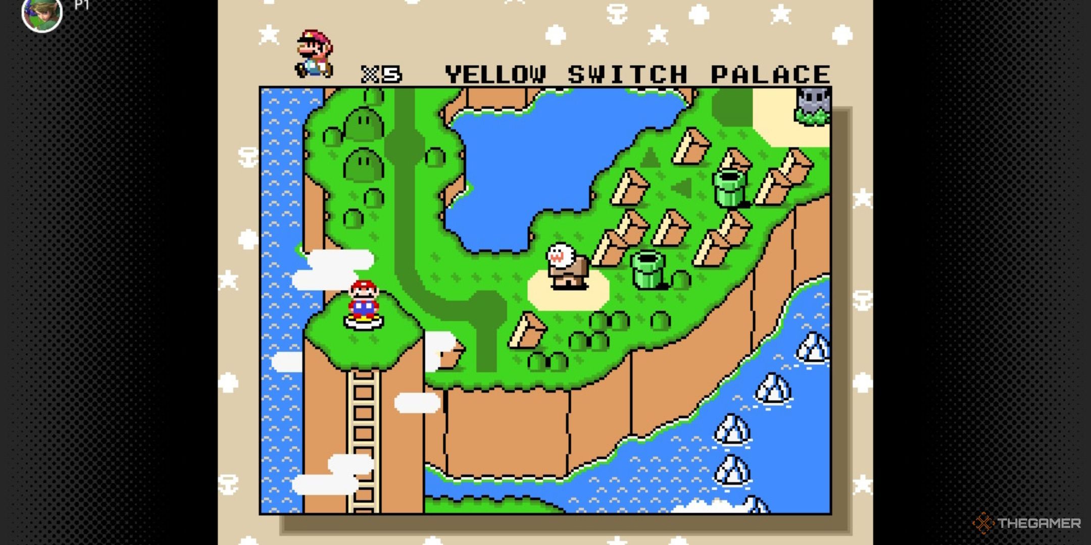 Just beat the yellow switch palace in Super Mario World.