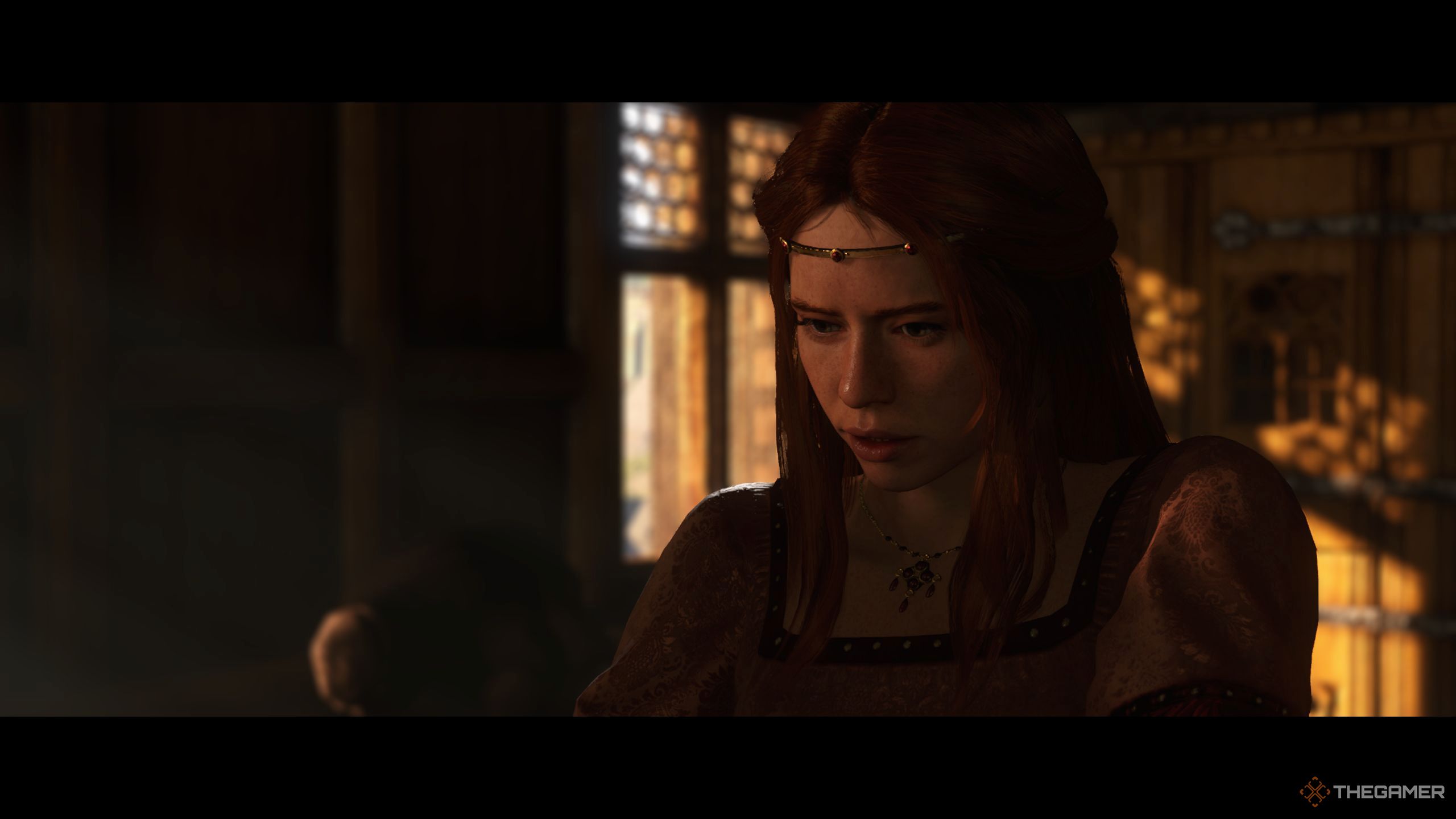 In-game cutscene featuring Rosa Ruthard.