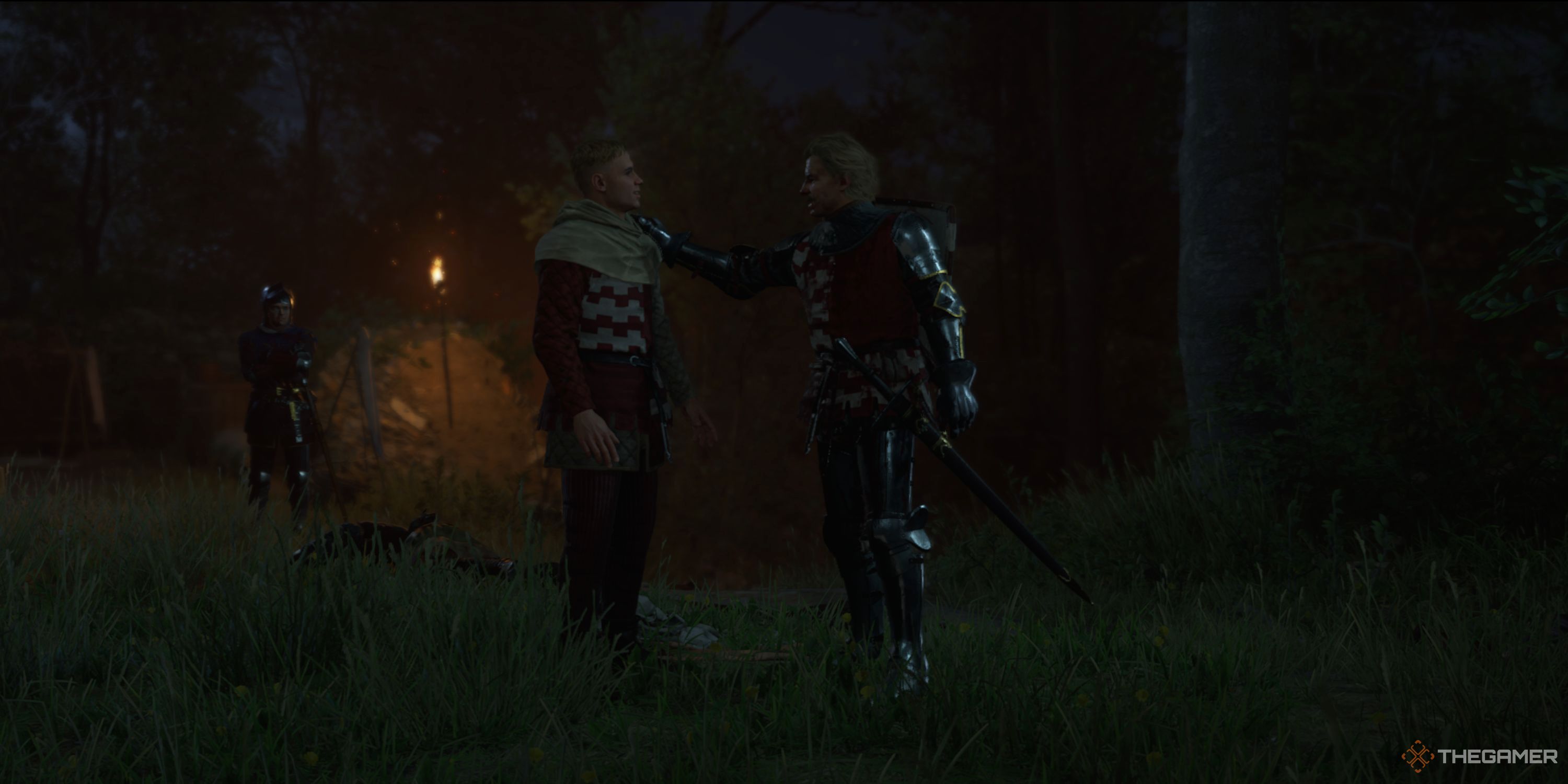 Kingdom Come: Deliverance 2 cutscene featuring Posy and his brother. 