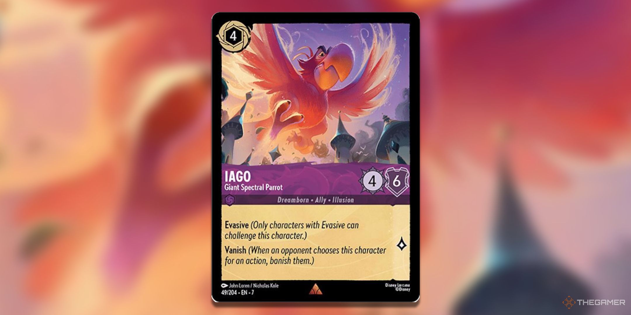 Lago - Giant Spectral Parrot Disney Lorcana Archazia&rsquo;s Island card art.