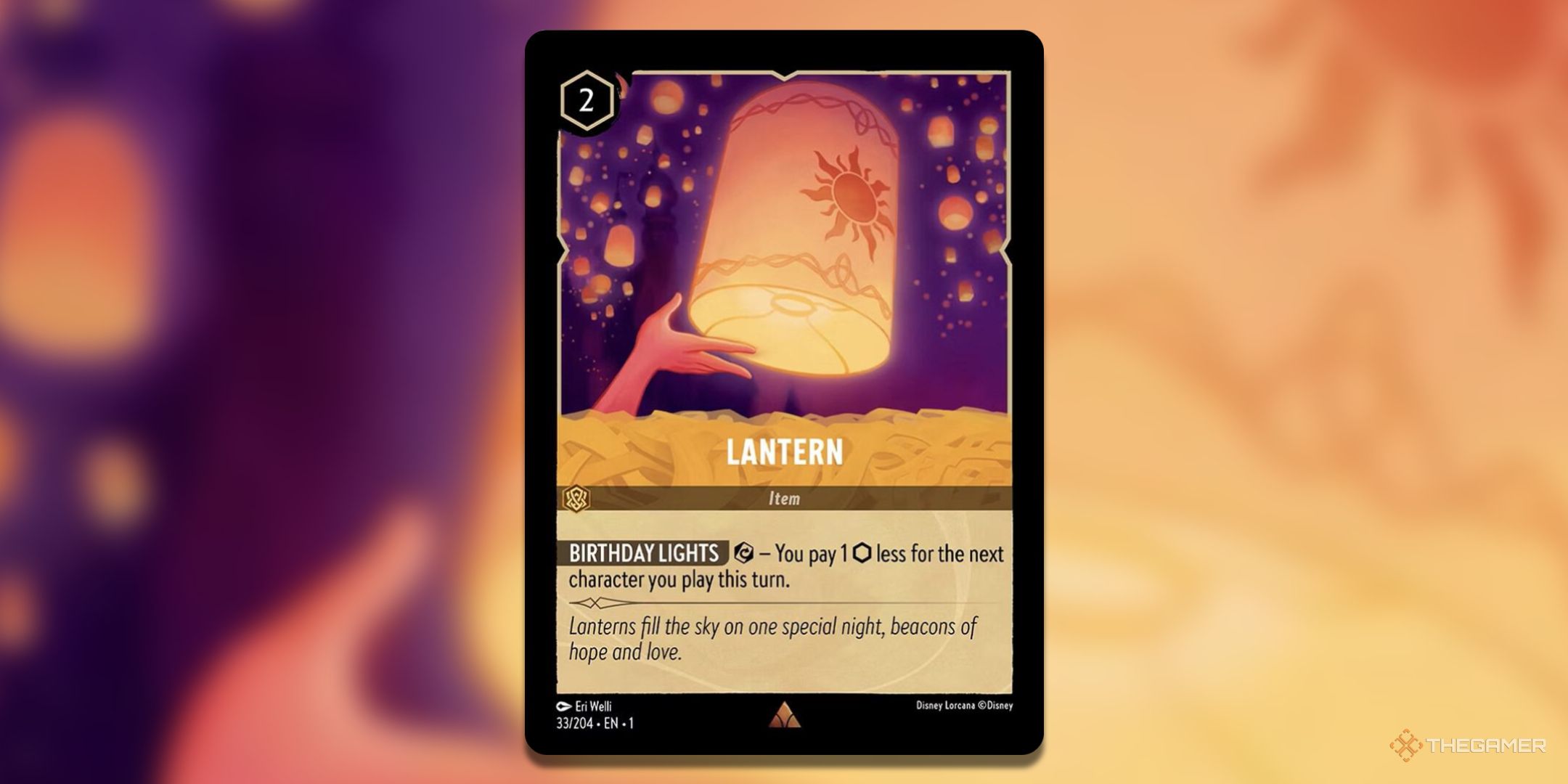 Lantern Disney Lorcana Card Art.